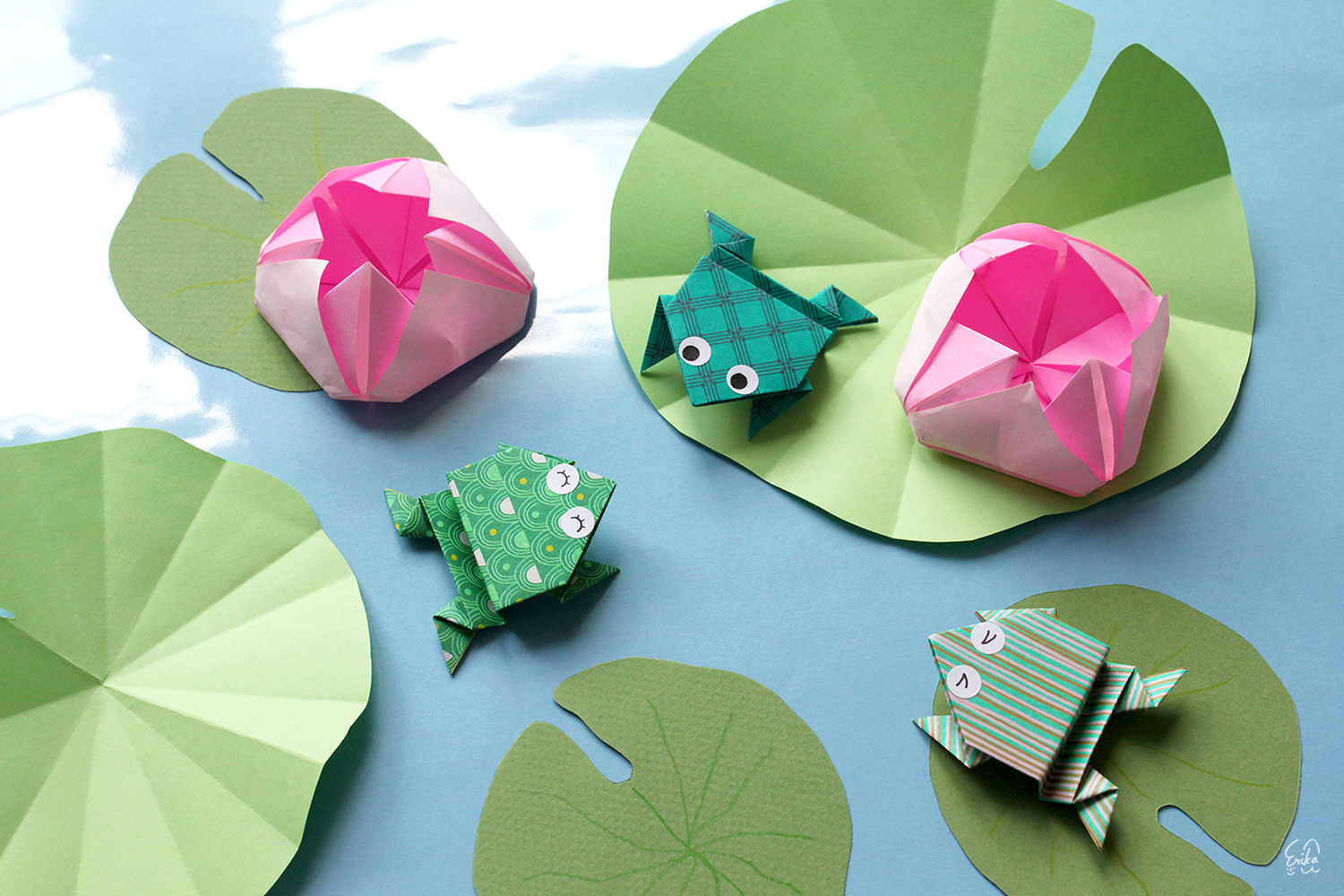 Origami frogs workshop