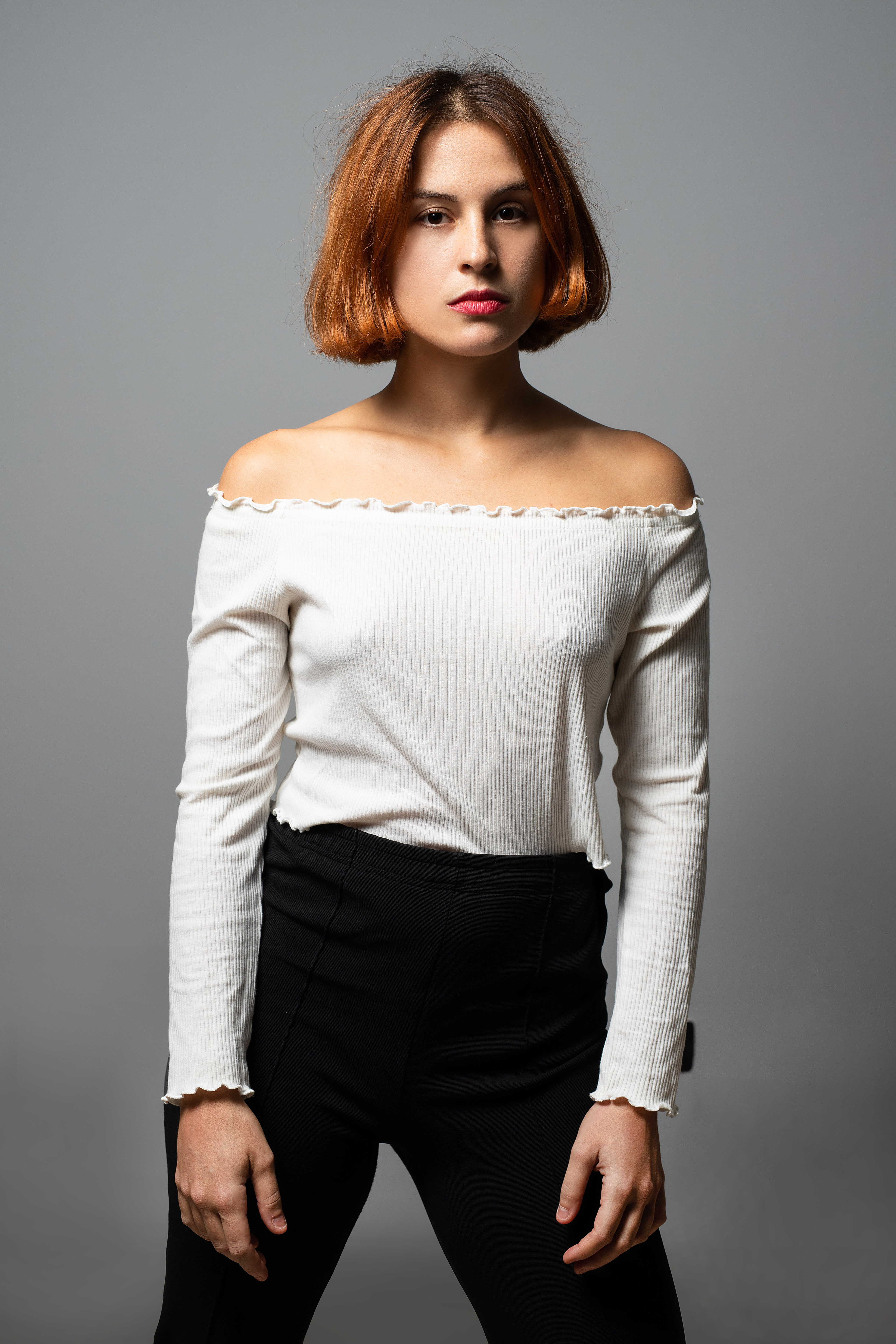 Kalliopi, an actress, posing for a photoshoot for her photobook.