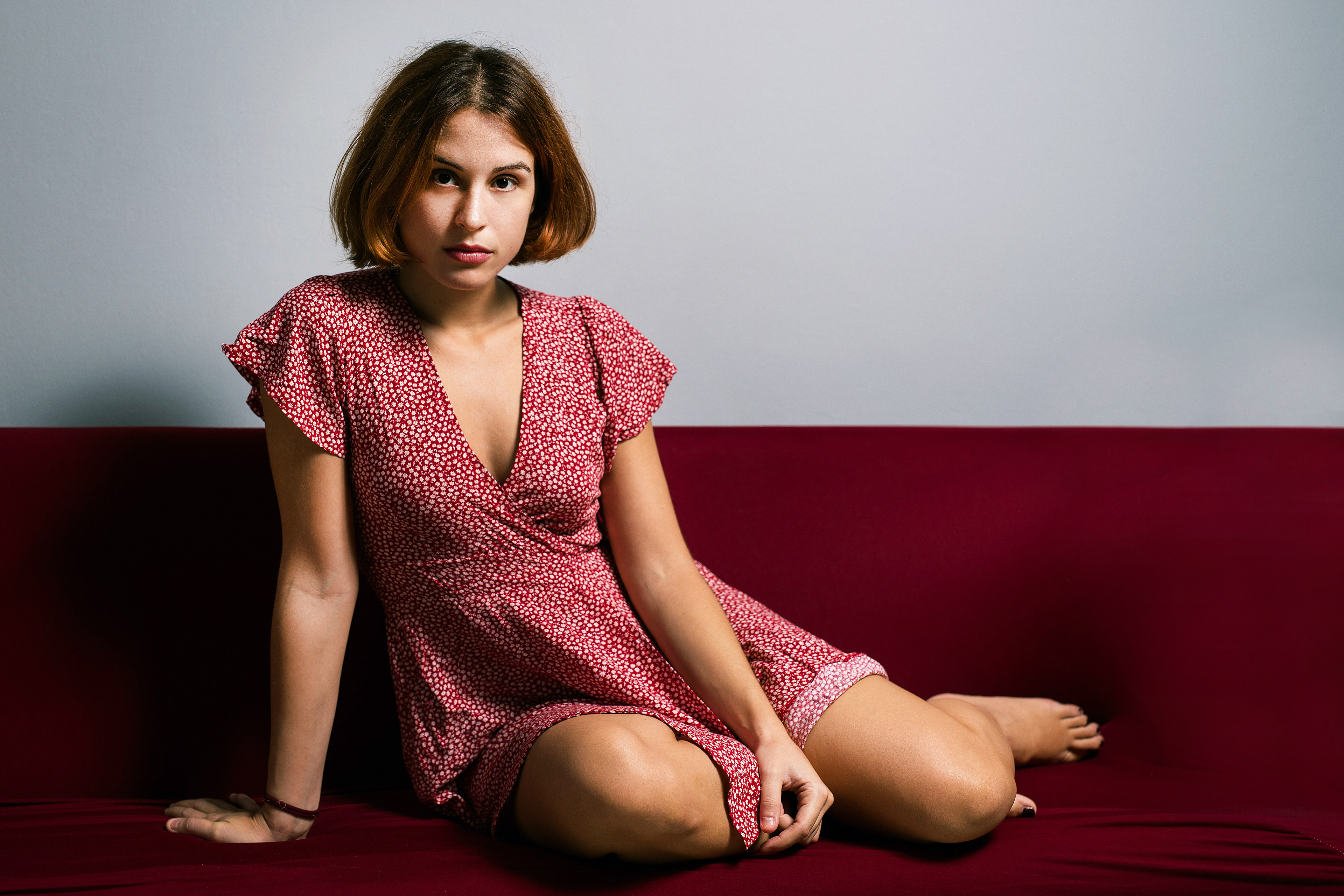 Kalliopi, an actress, posing for a photoshoot for her photobook. 2