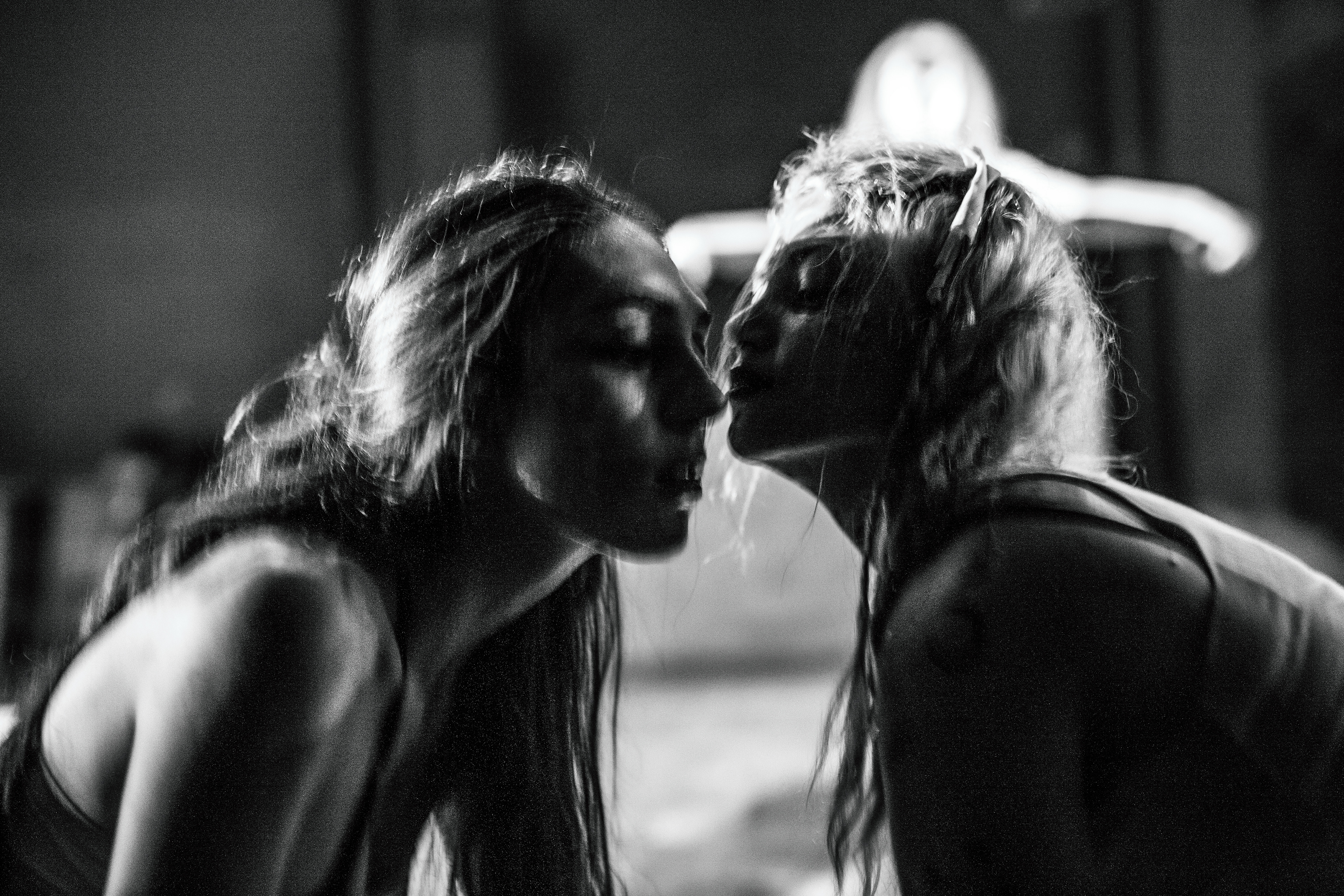 Actors performing on a theater stage