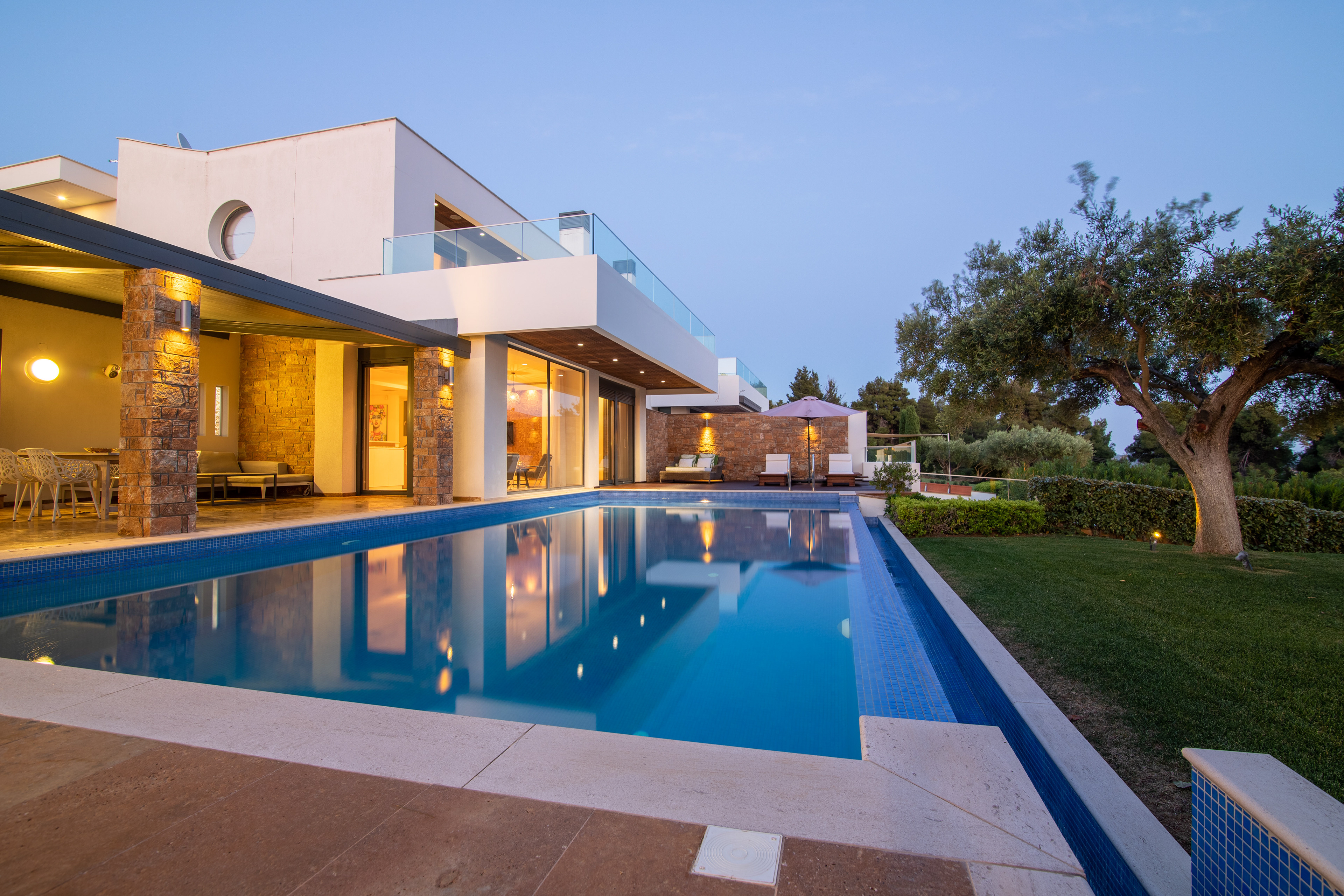 Exterior shots of olive hills, Chalkidiki