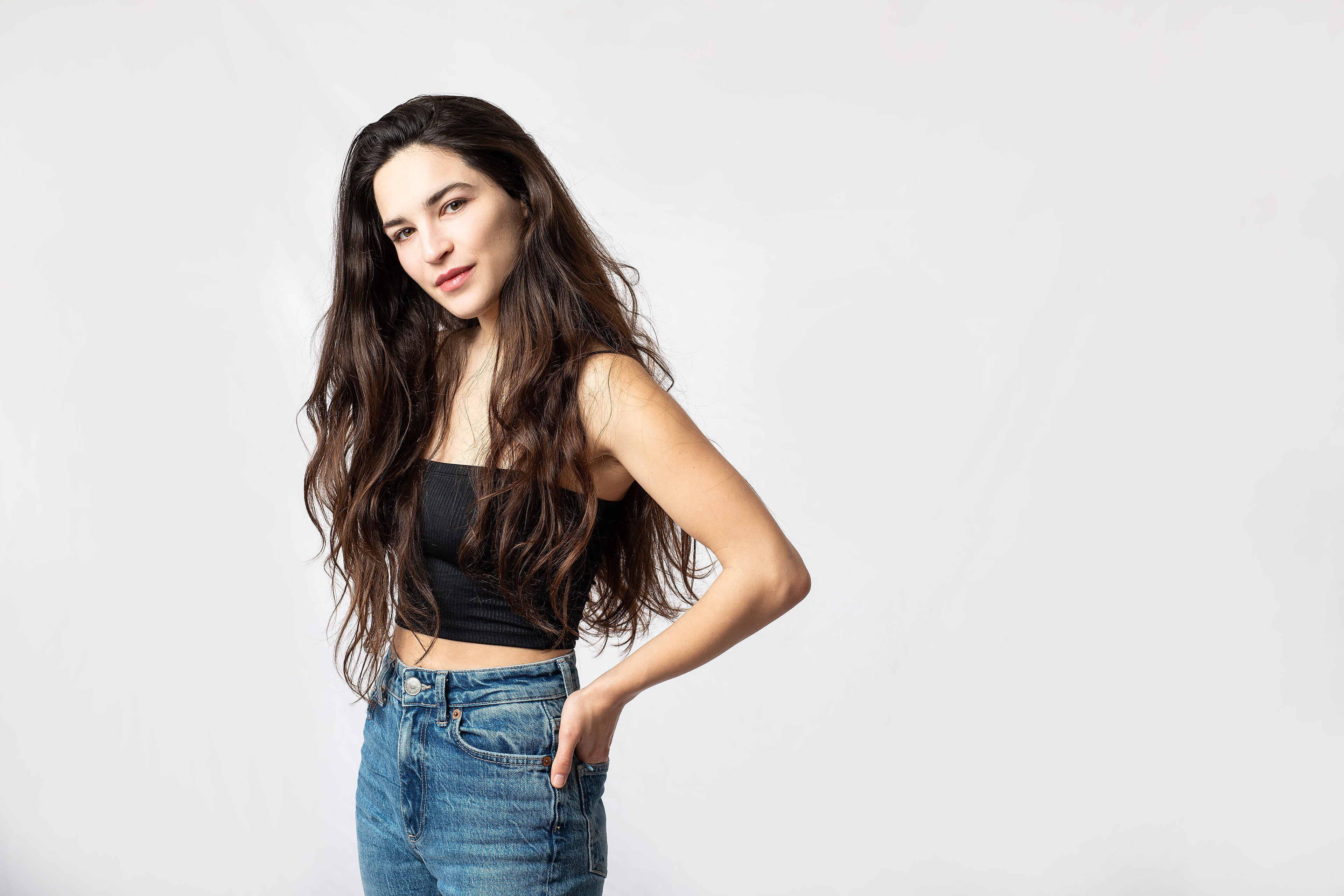 Meggy posing for her actress photobook