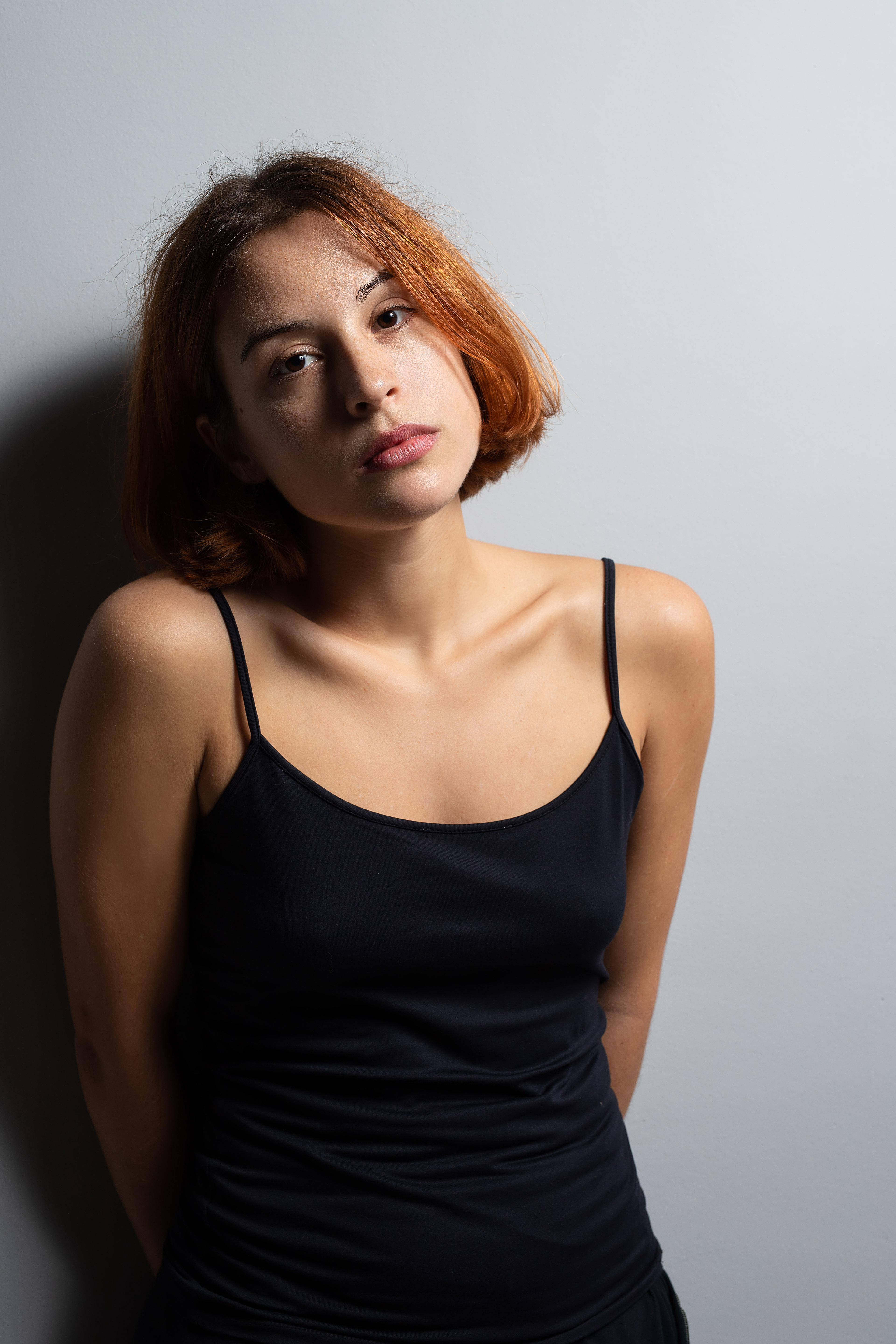 Kalliopi, an actress, posing for a photoshoot for her photobook