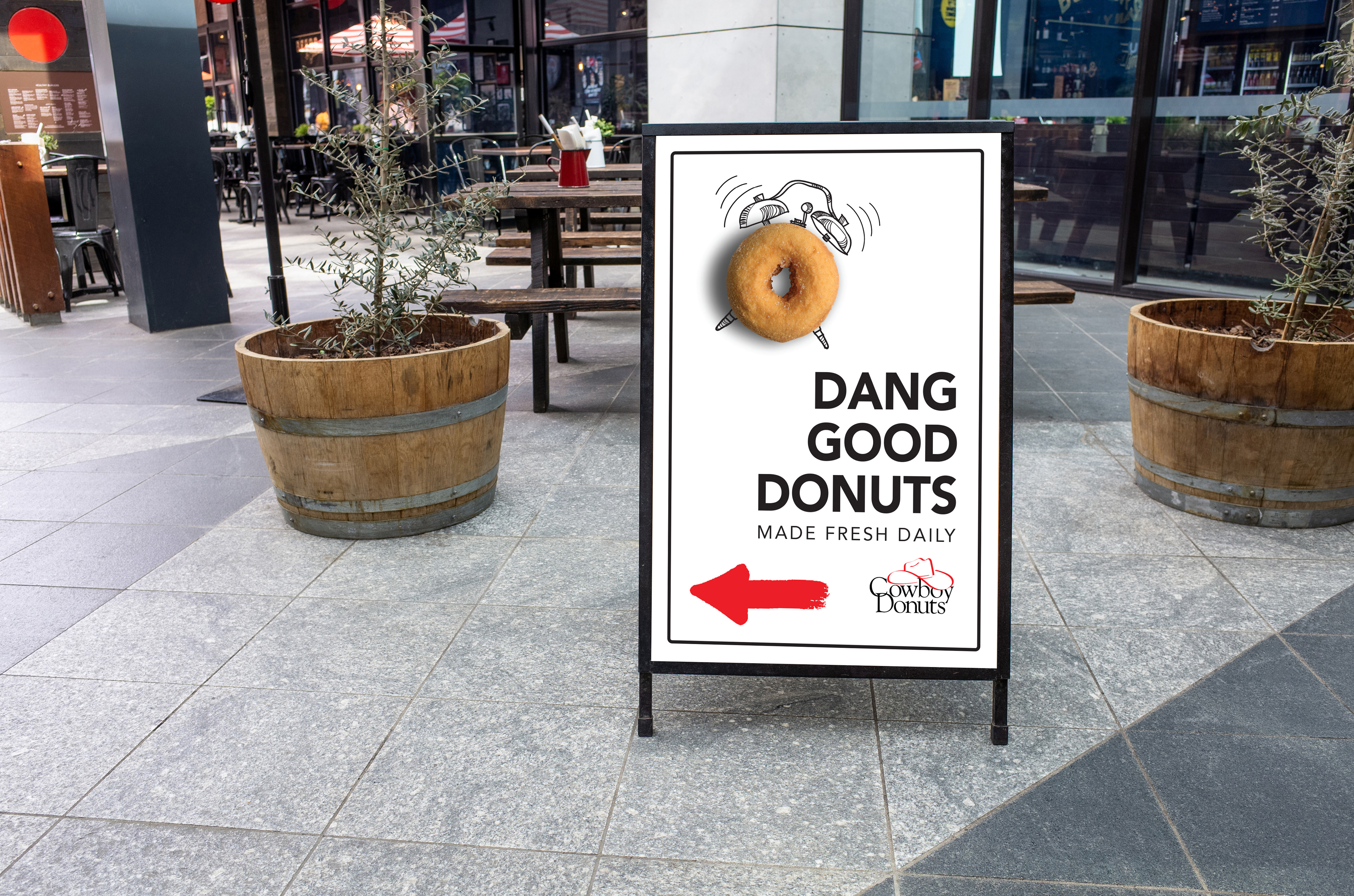 Cowboy Donuts Ads & Packaging