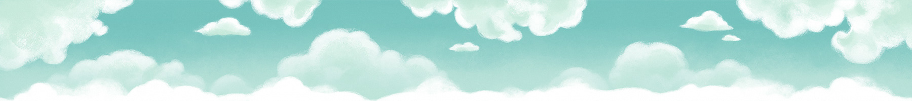 Décor de ciel panoramique avec nuages pour Pompon Ours