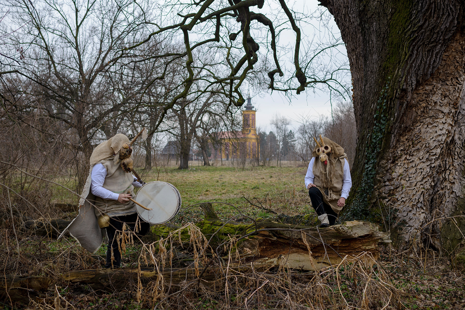 Traditional carnival in Lozovik, Serbia, 22.02.2015
