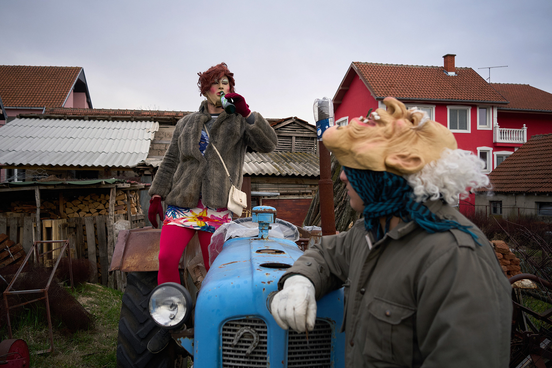 Traditional carnival in Glavica, Serbia, 06.03.2022