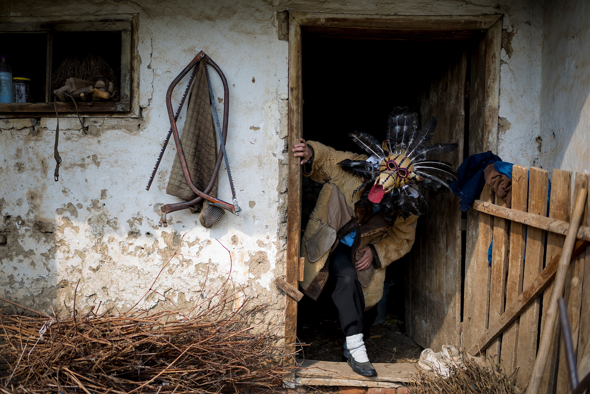 Traditional carnival in Lozovik, Serbia, 17.03.2013