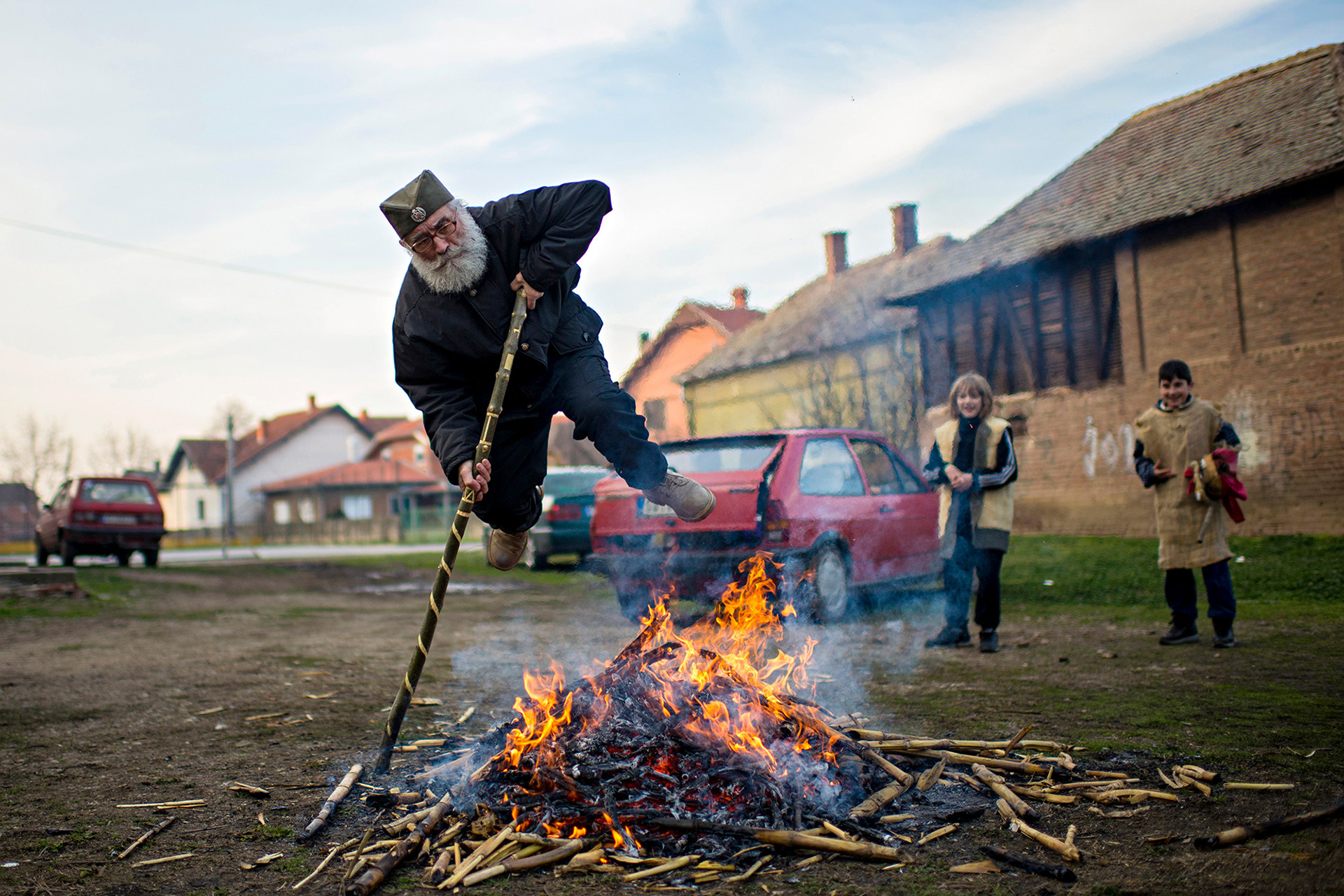 Traditional carnival in Lozovik, Serbia, 17.03.2013