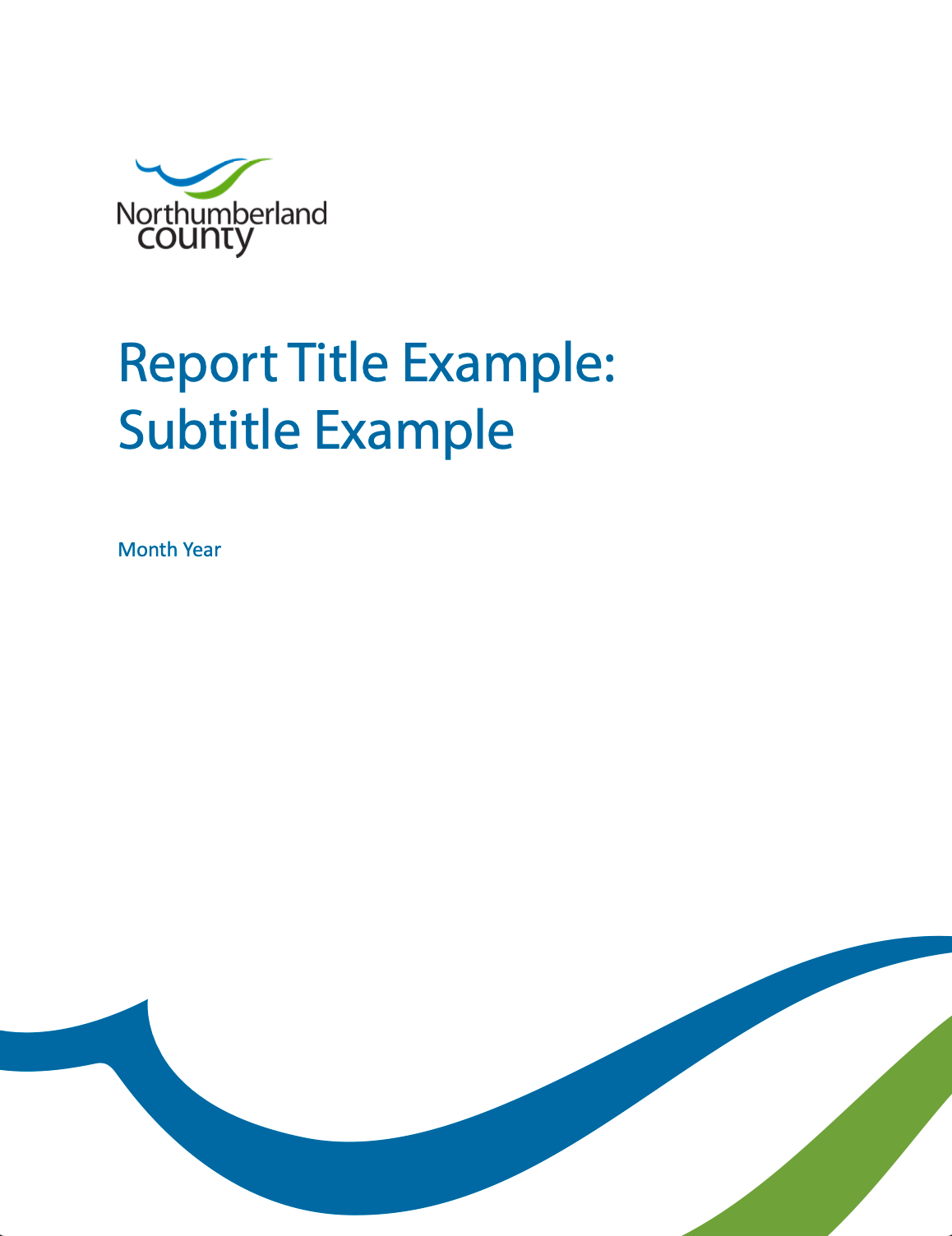 Report Title Page