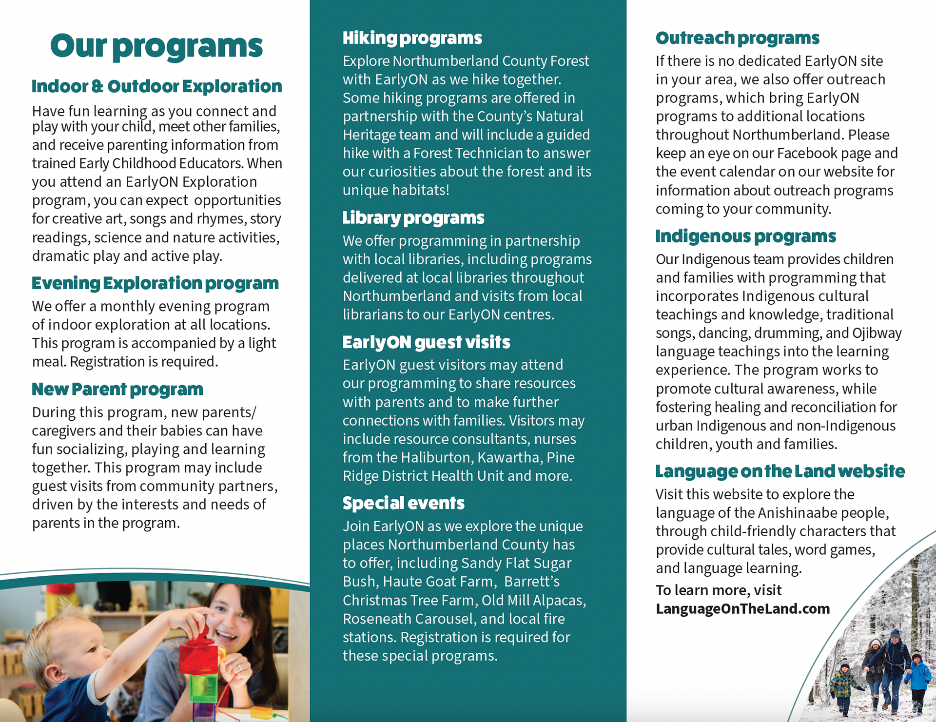 Program Guide Brochure Back