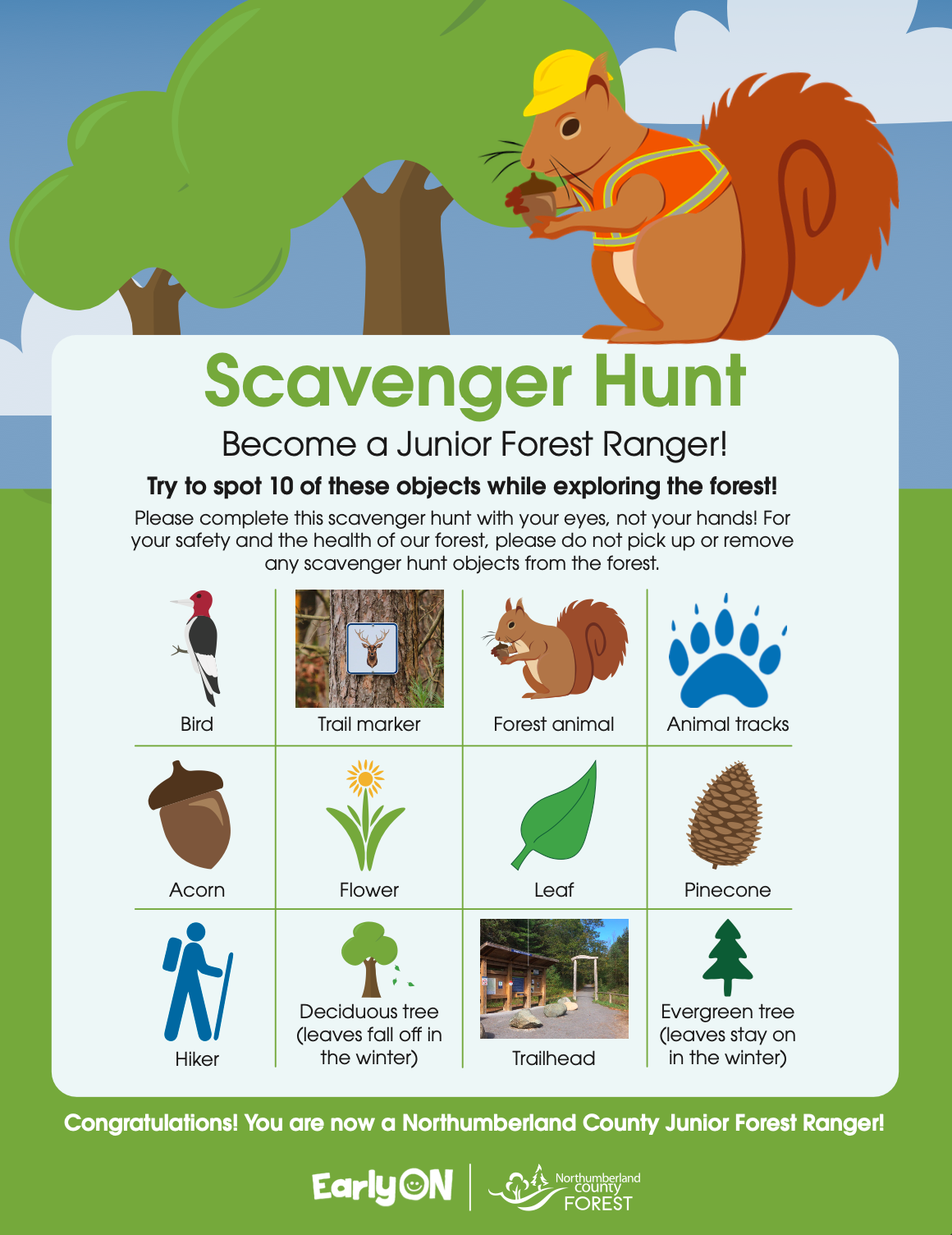 Scavenger Hunt Sheet