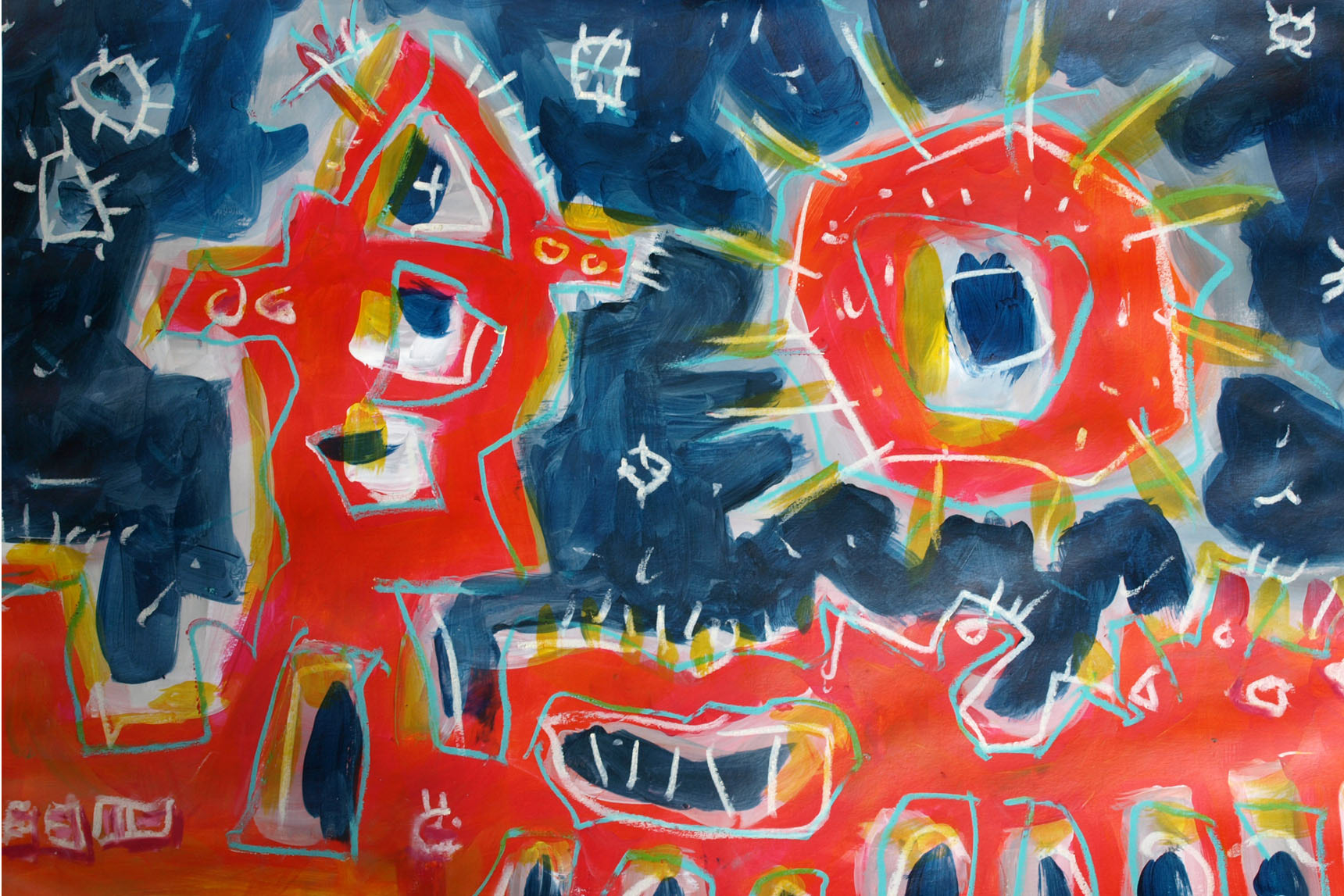 Haus und Sonne • 60 x 80 cm