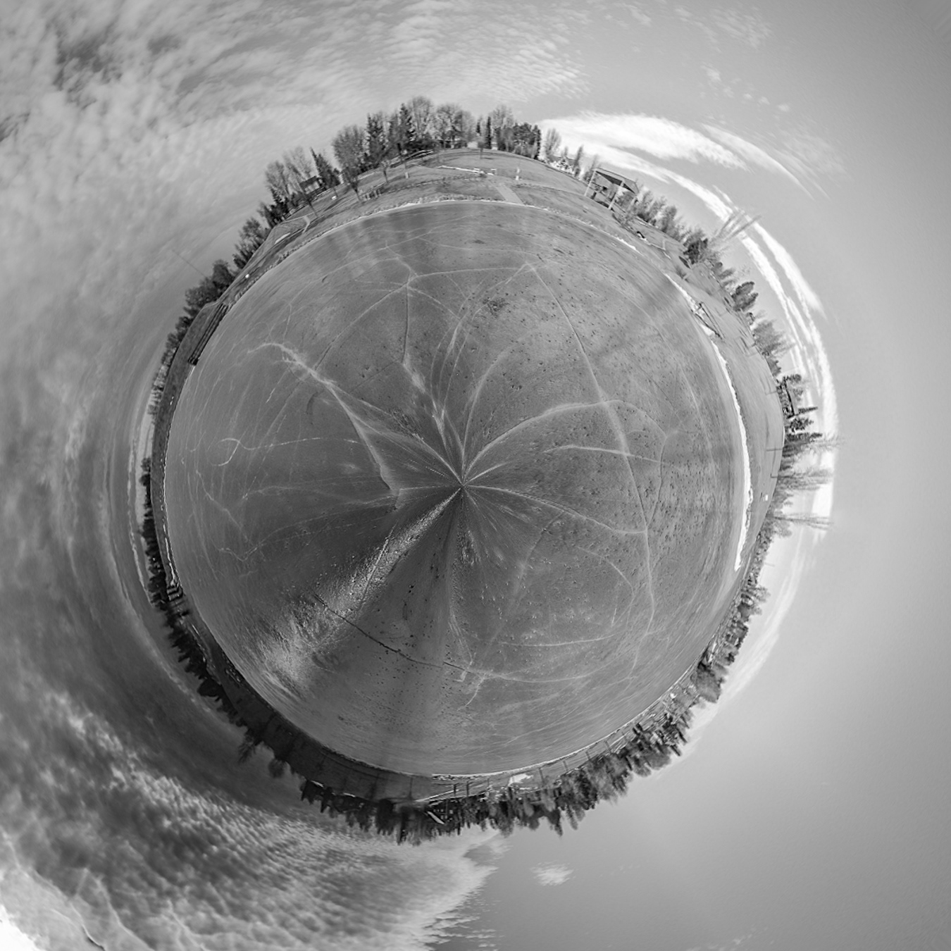 Skyview Lake Tiny Planet