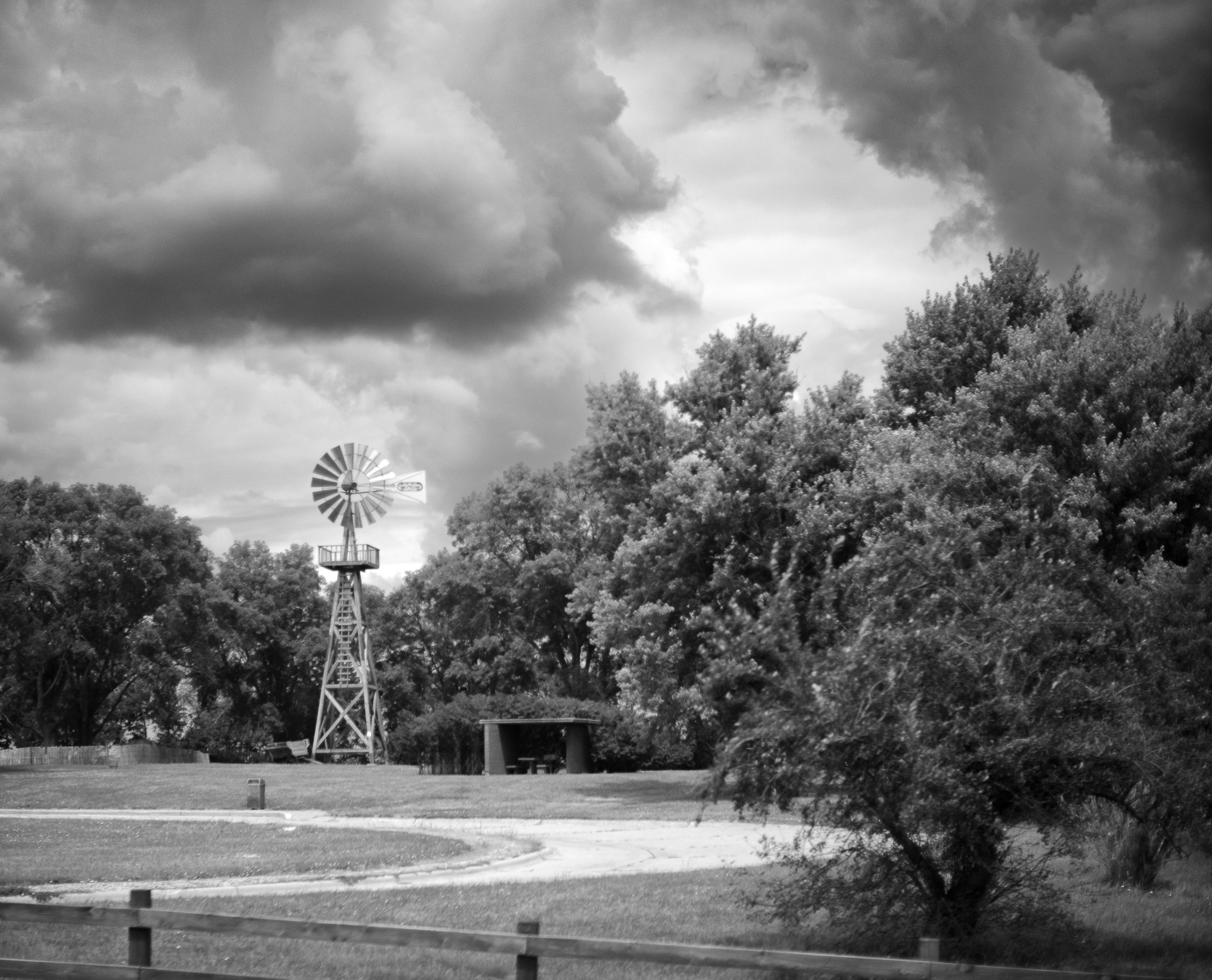 Rest Stop With Windmill