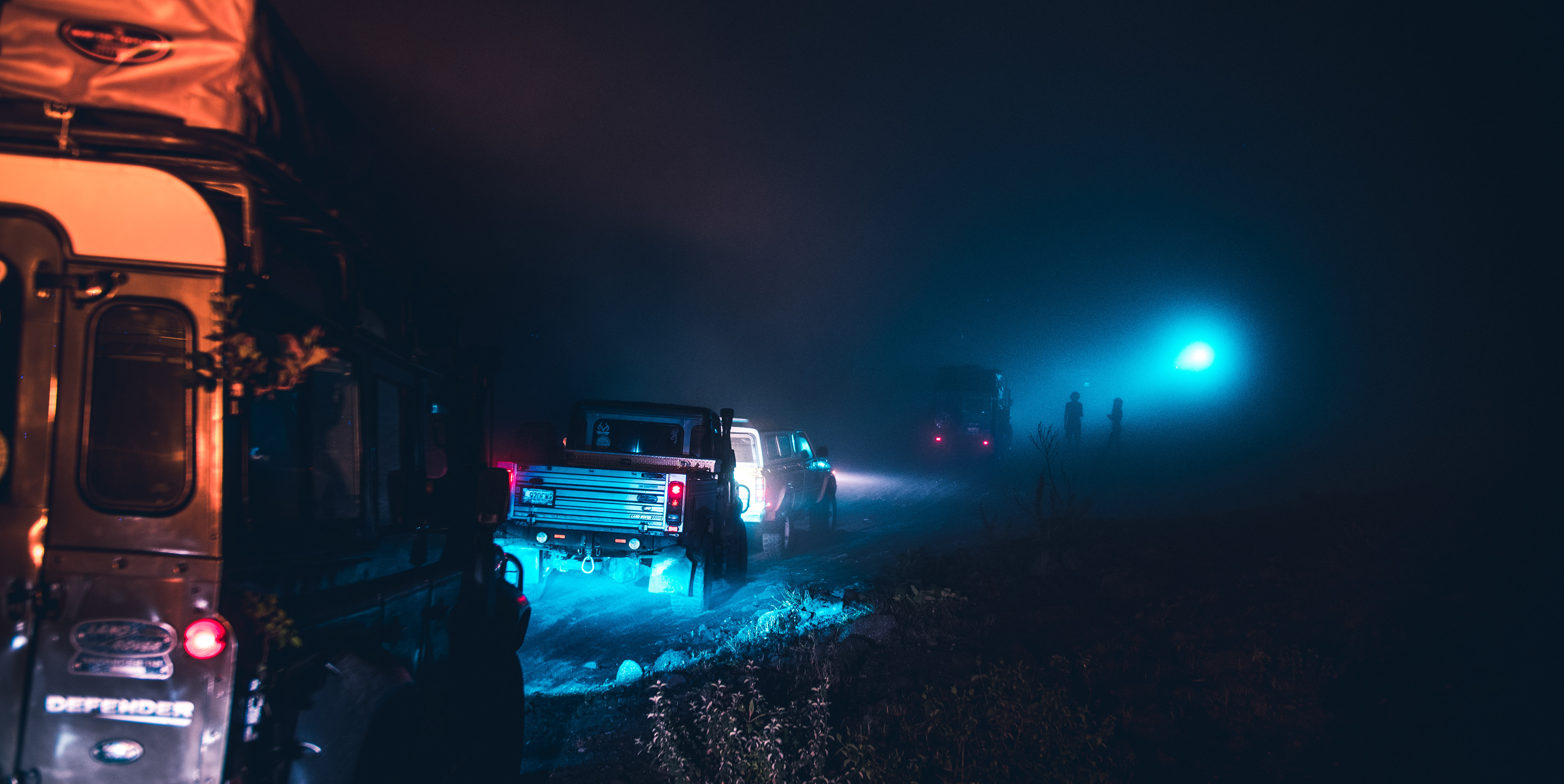noche neblina volcan pacaya