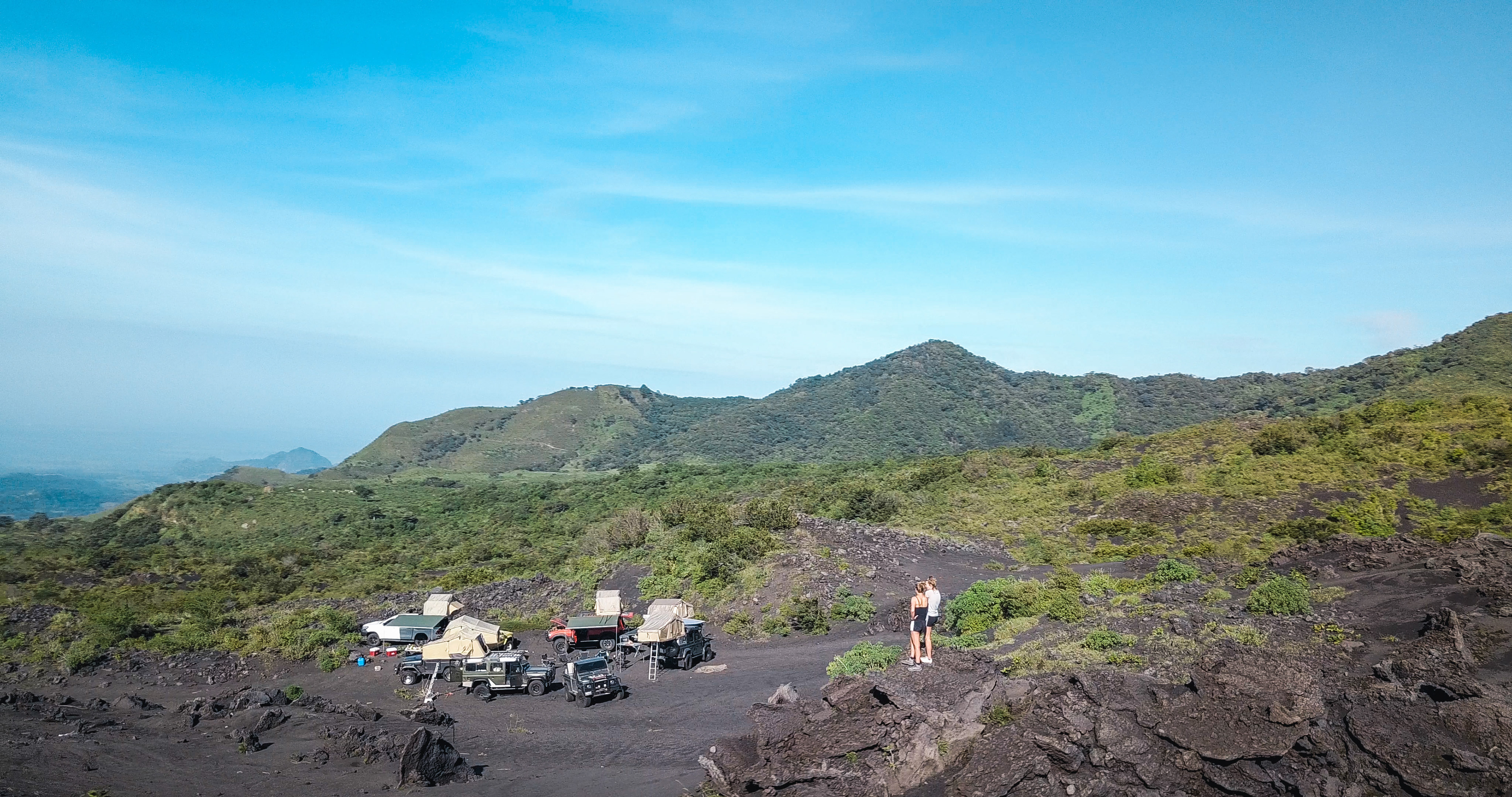 acampando volcan de pacaya