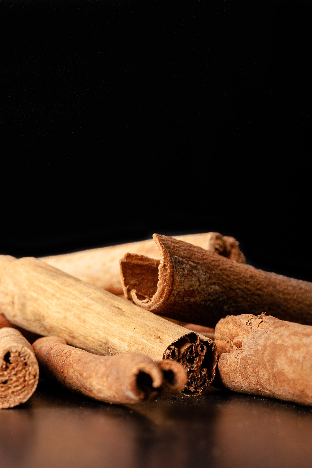 Dark and moody cinnamon sticks