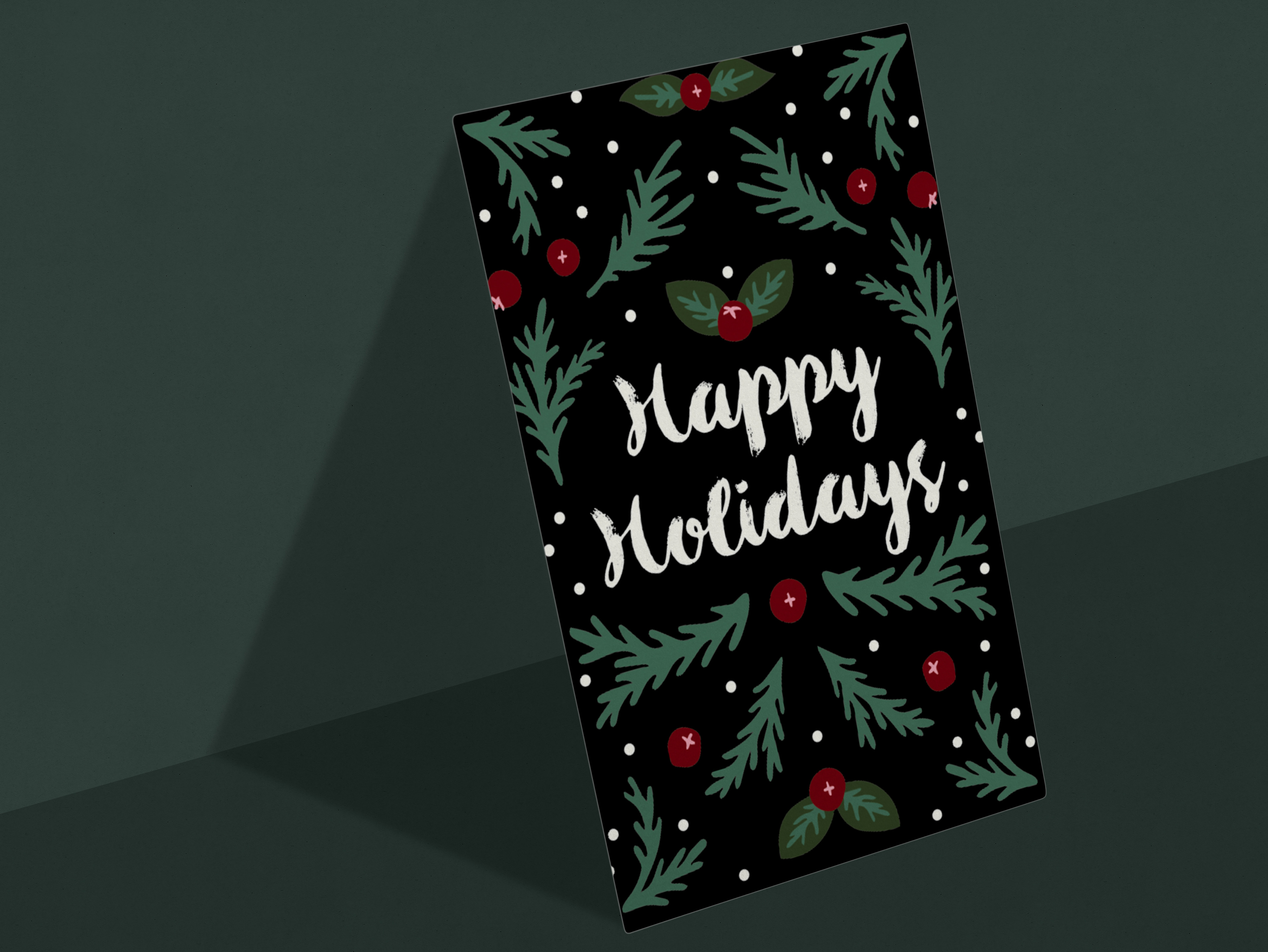 Cranberries and Pine Greeting Card (11/23)