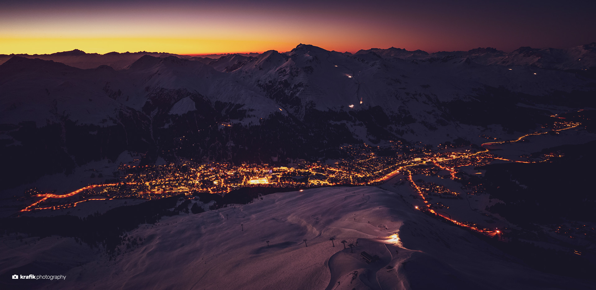 Sunset - Davos Switzerland