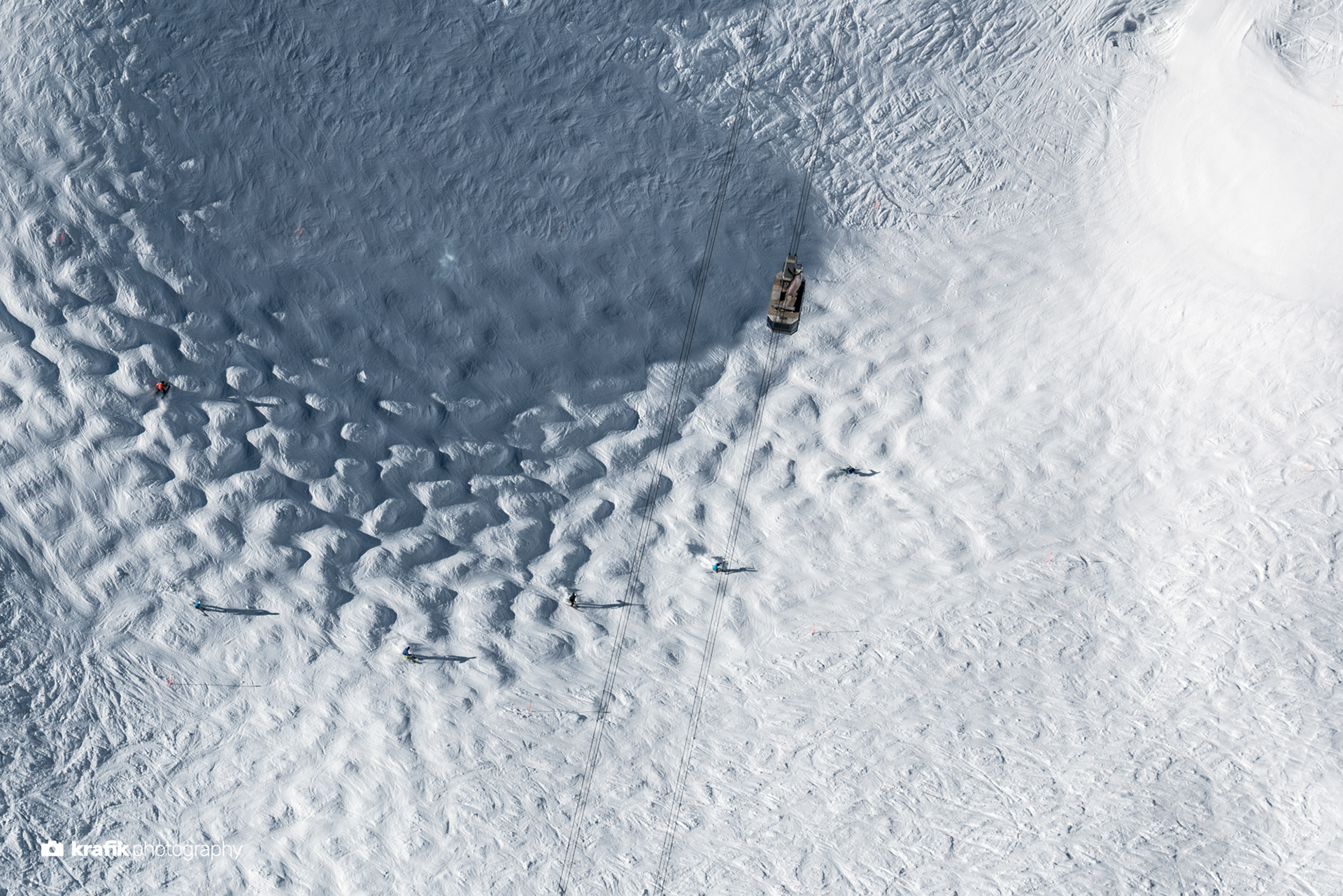 Cable car 2nd section - Skiresort Jakobshorn Davos Switzerland