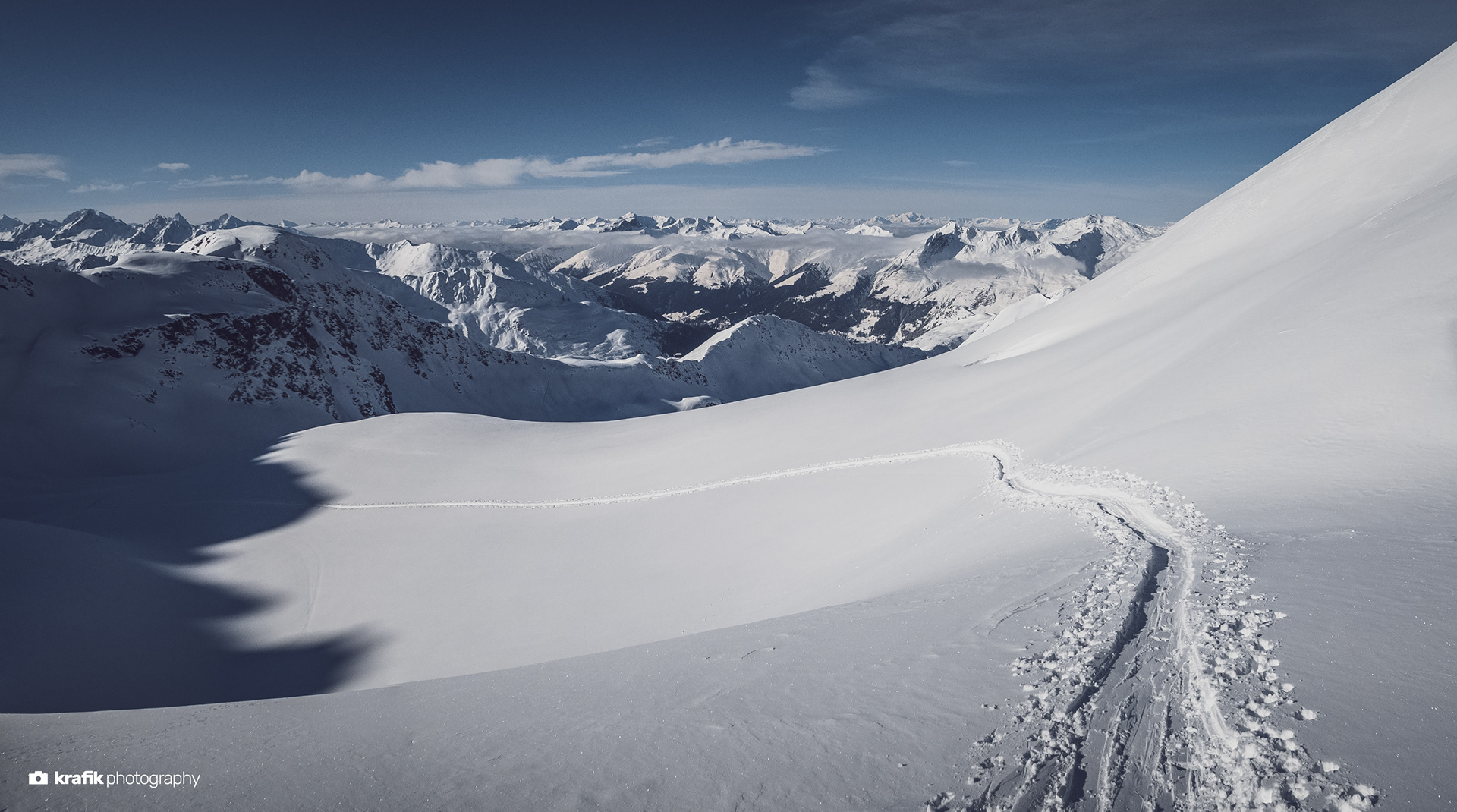 Snow tracks - Pischa Davos Switzerland