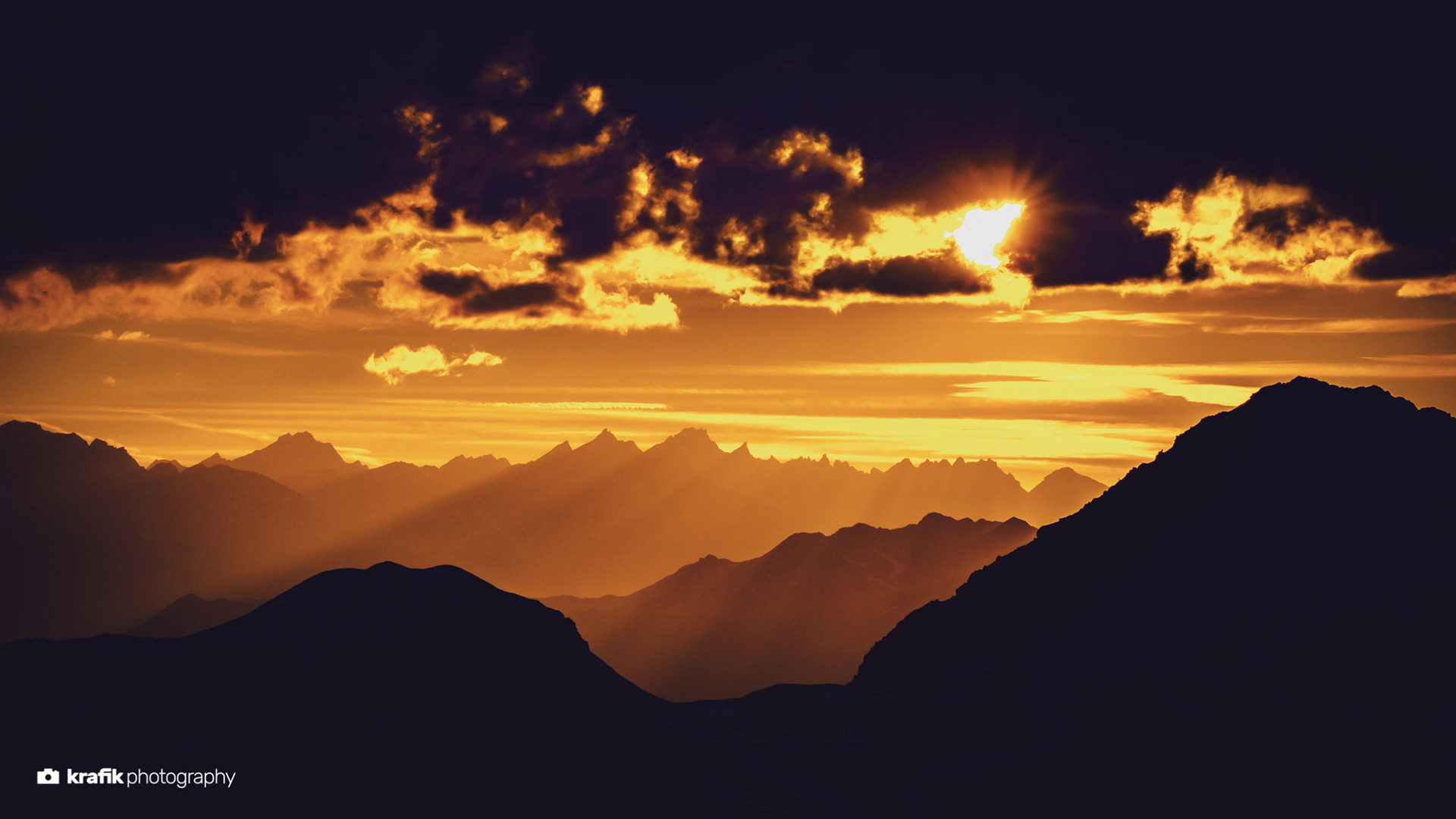 Sunset - Ridges of the Davos Klosters Mountains