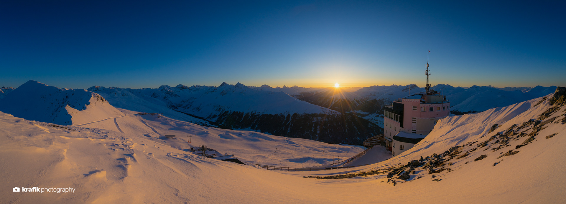 Sunset - Skiresort Jakobshorn Davos Switzerland