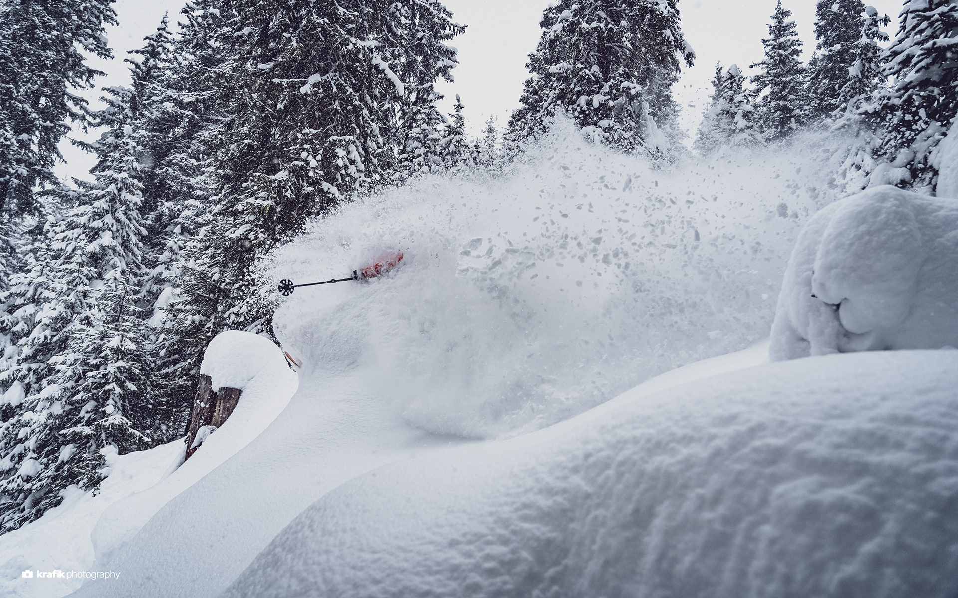Freerider Christoph Koch - Skiresort Rinerhorn Davos Switzerland