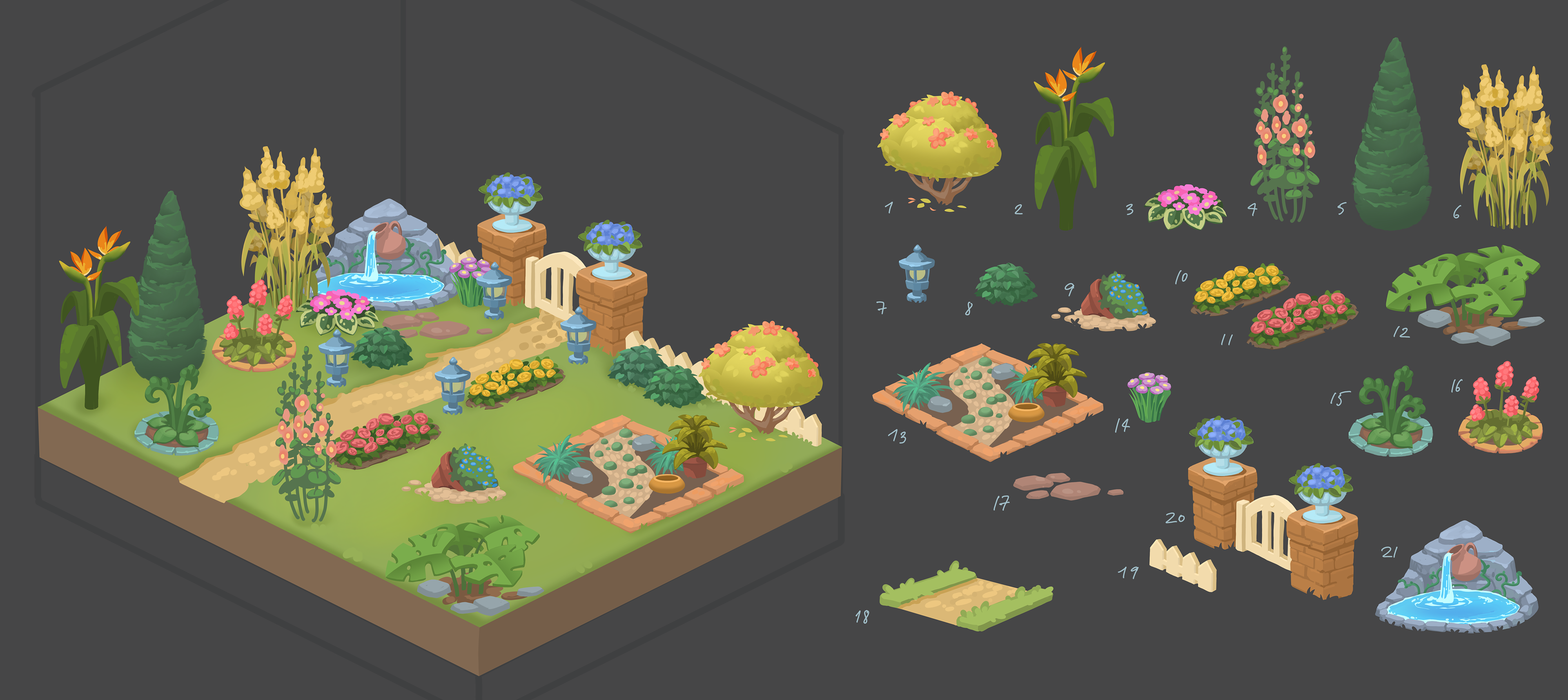 Cut out for a "Classic style" garden decorations
