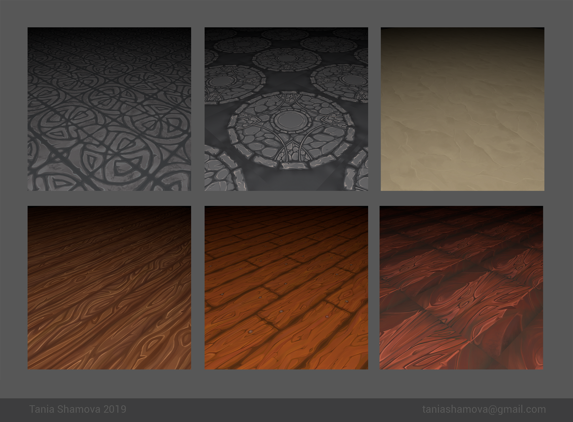 Textures for hand-painted 3d scene