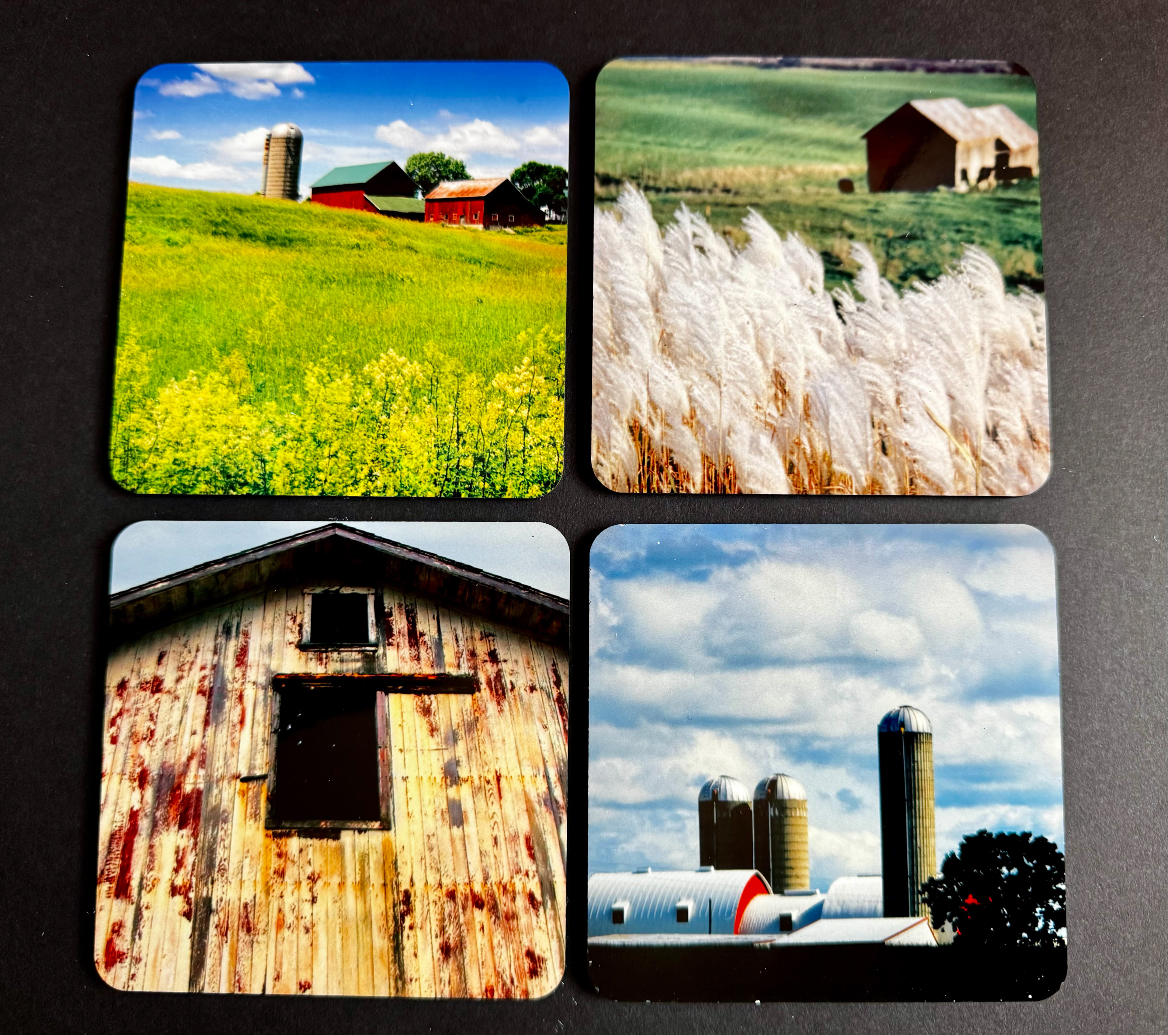 4 set of photo coasters