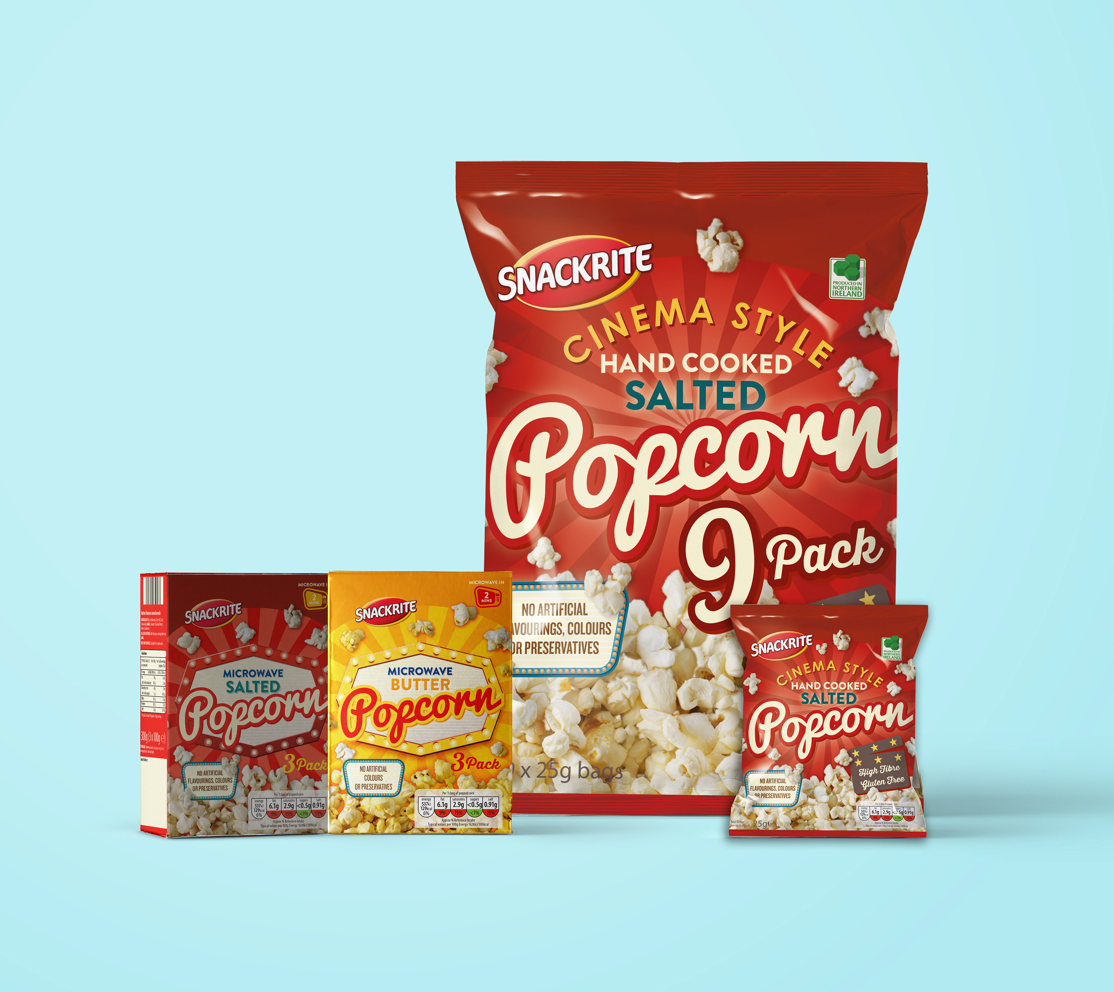 packaging designer ireland fmcg retail packaging design popcorn bag outer aldi dublin waterford newry ireland eye catching shelf standout