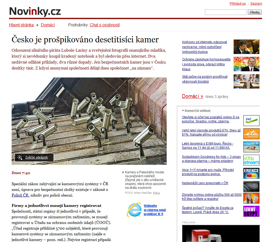 the media used the work for commentary