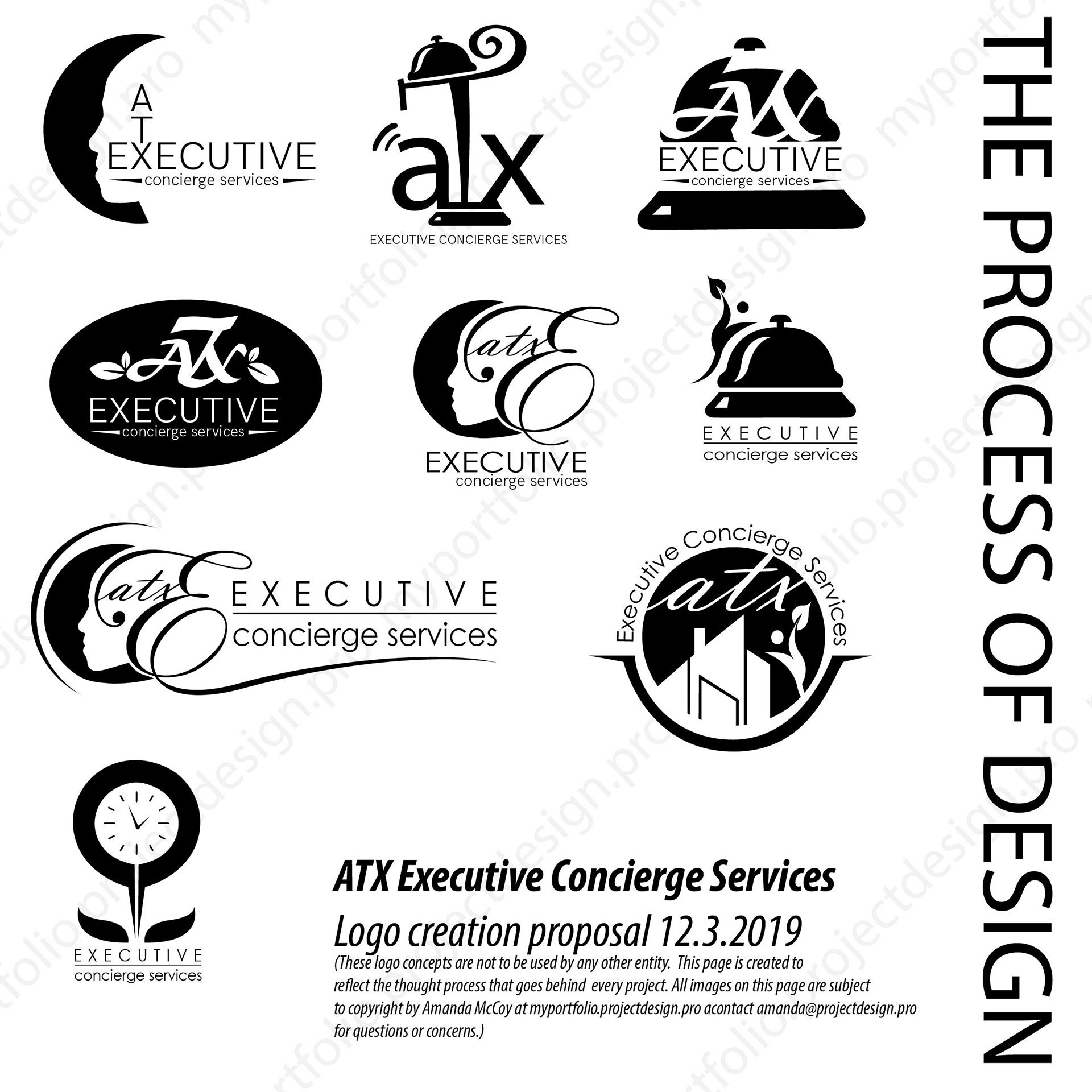 2019 - Example visualizing the creative process that goes into designing a logo from concept to completion. Designed by A. Meredith using Adobe Illustrator