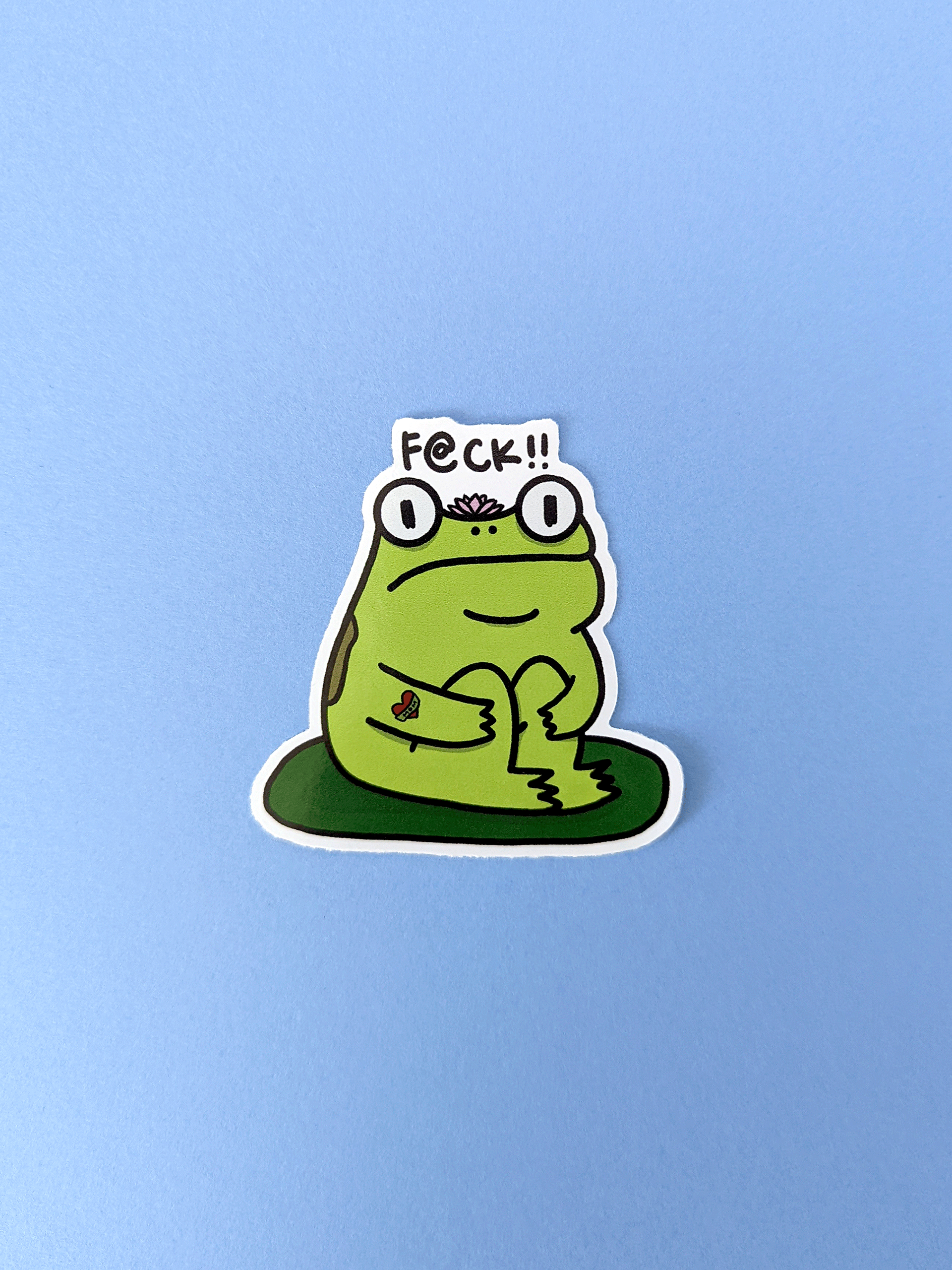 Anxious Frog Sticker
