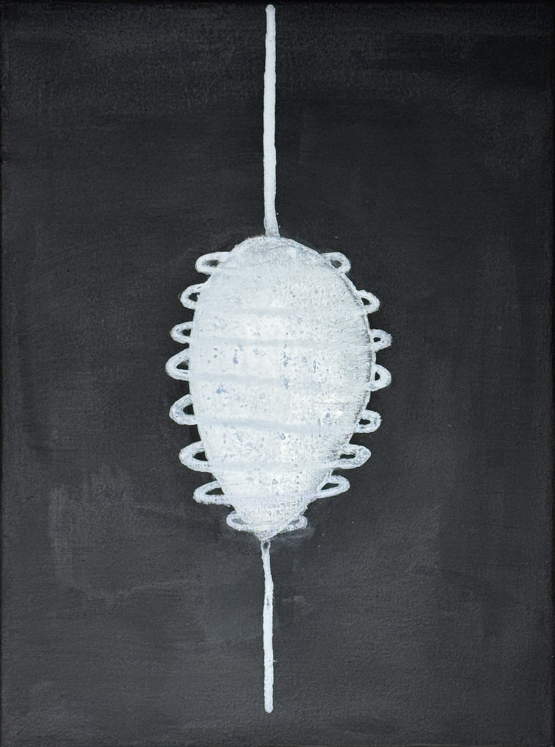 Inter finem et principium, lapsu ordinis, incognitum intus est. Acrylic on canvas, 30×40 cm — Misnomer (2025) [The Unknown Within]