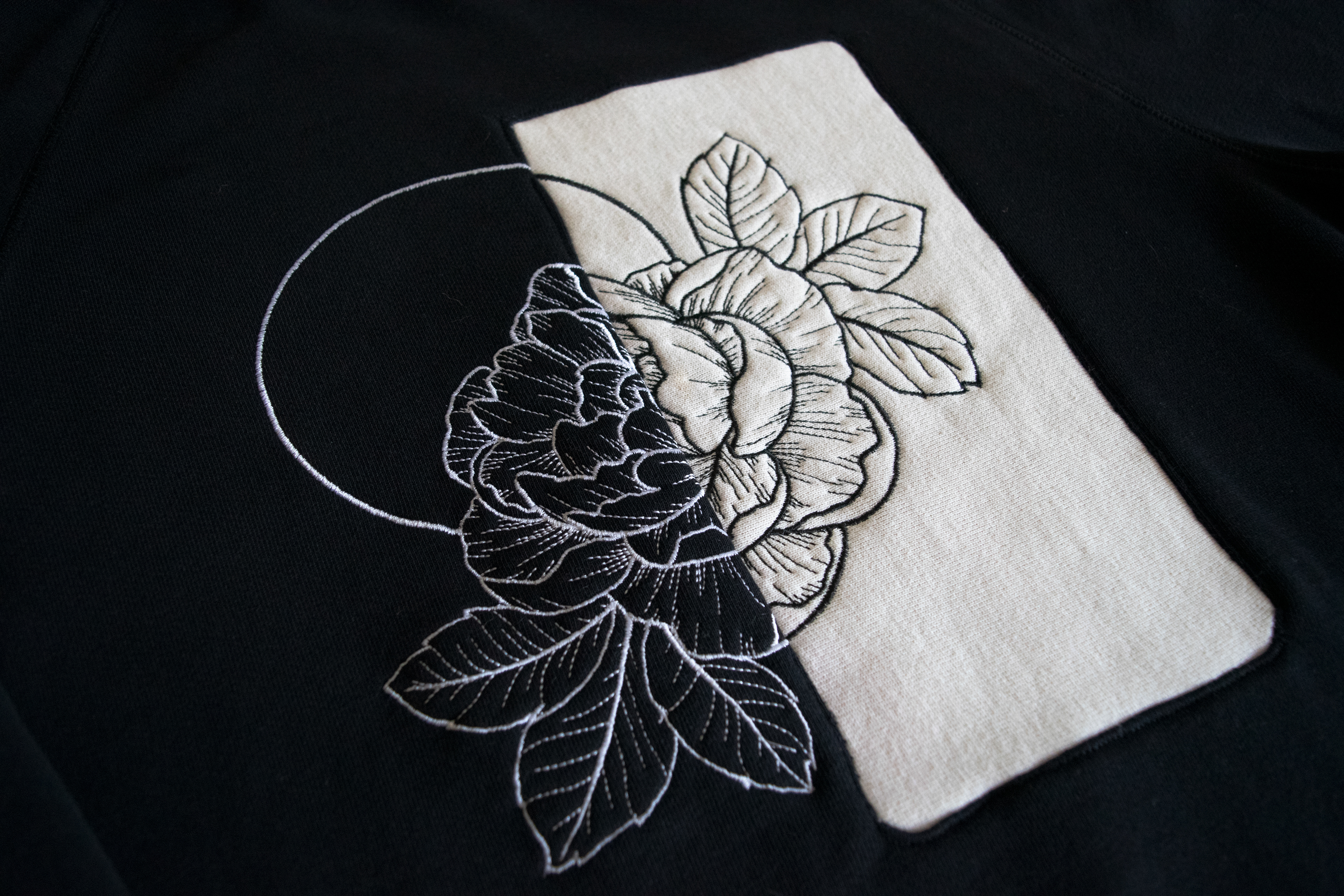 Sewn in Inverted Embroidery Block
