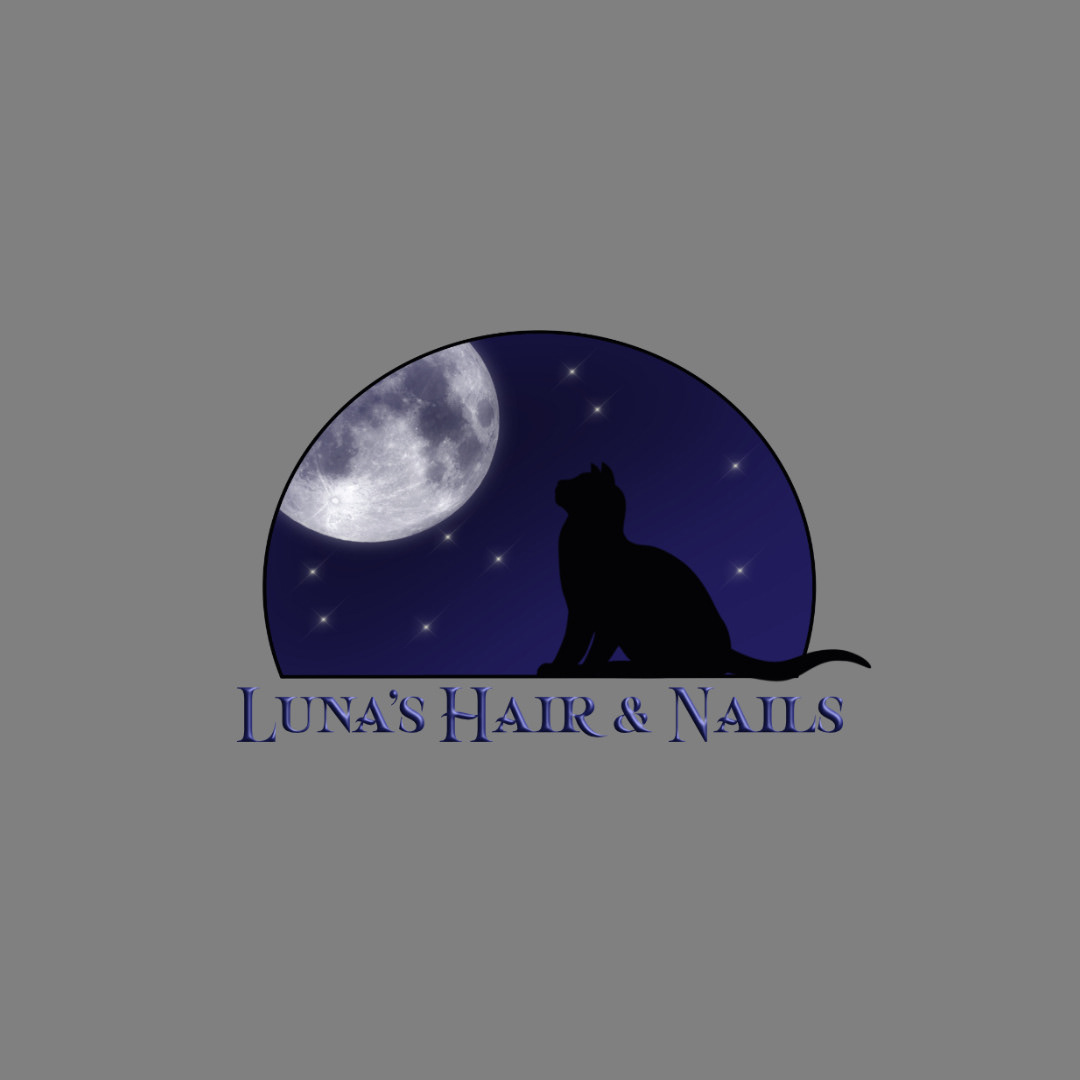Luna's Hair & Nails Logo Design