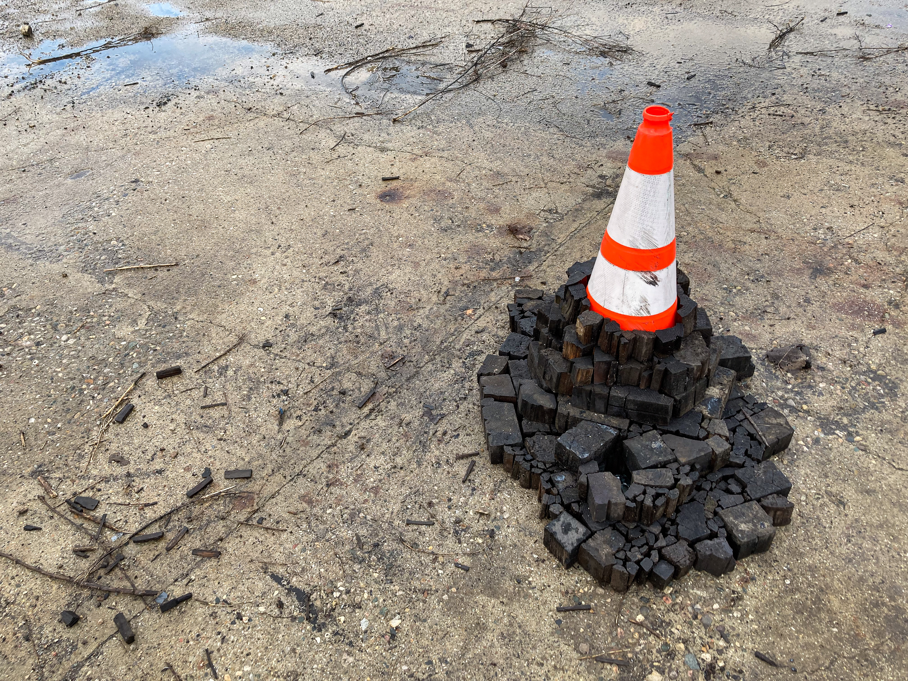 Last photo I have before the work was destroyed a second time.