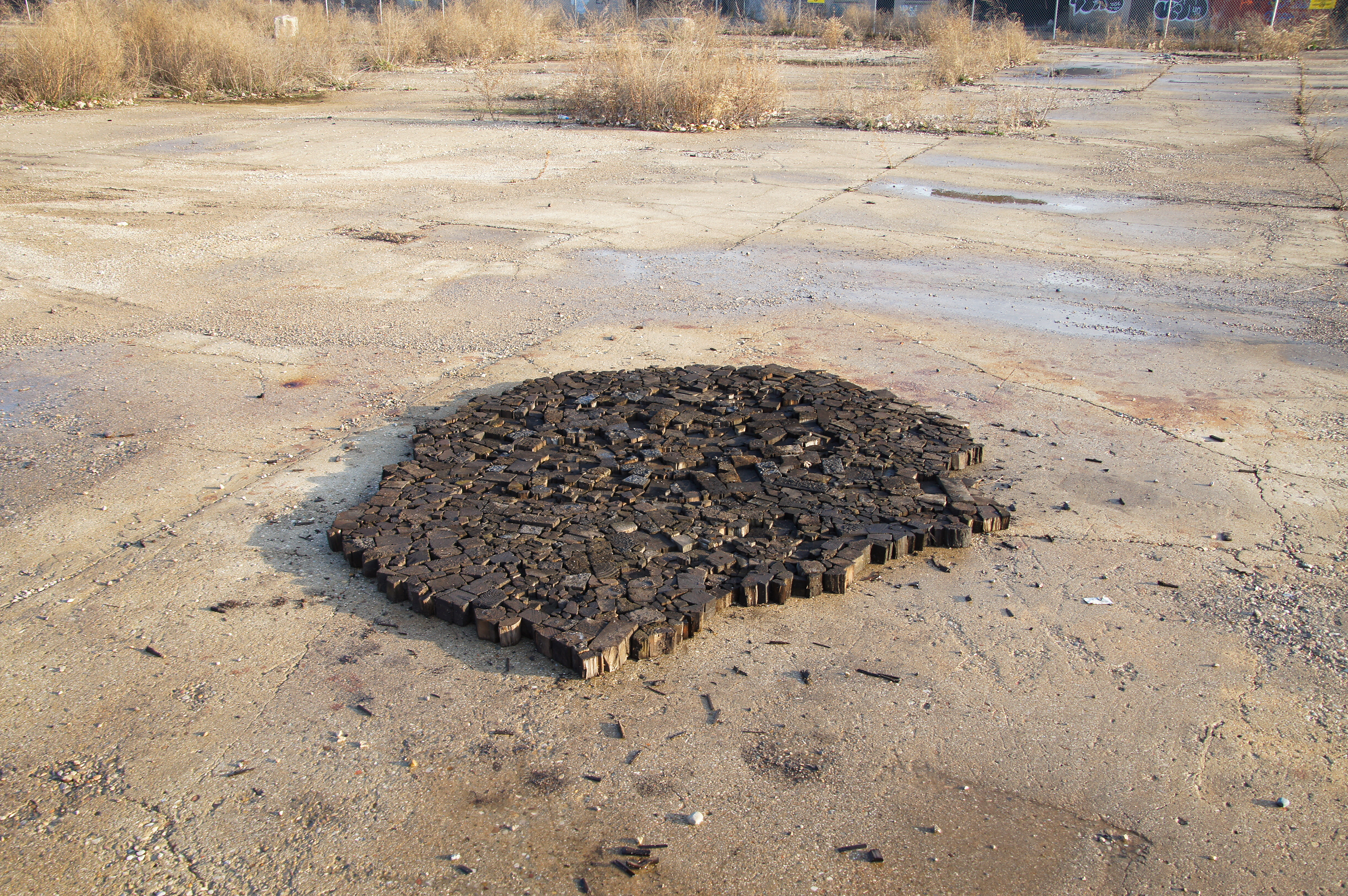 Early experiments with piecing the wooden floors back together