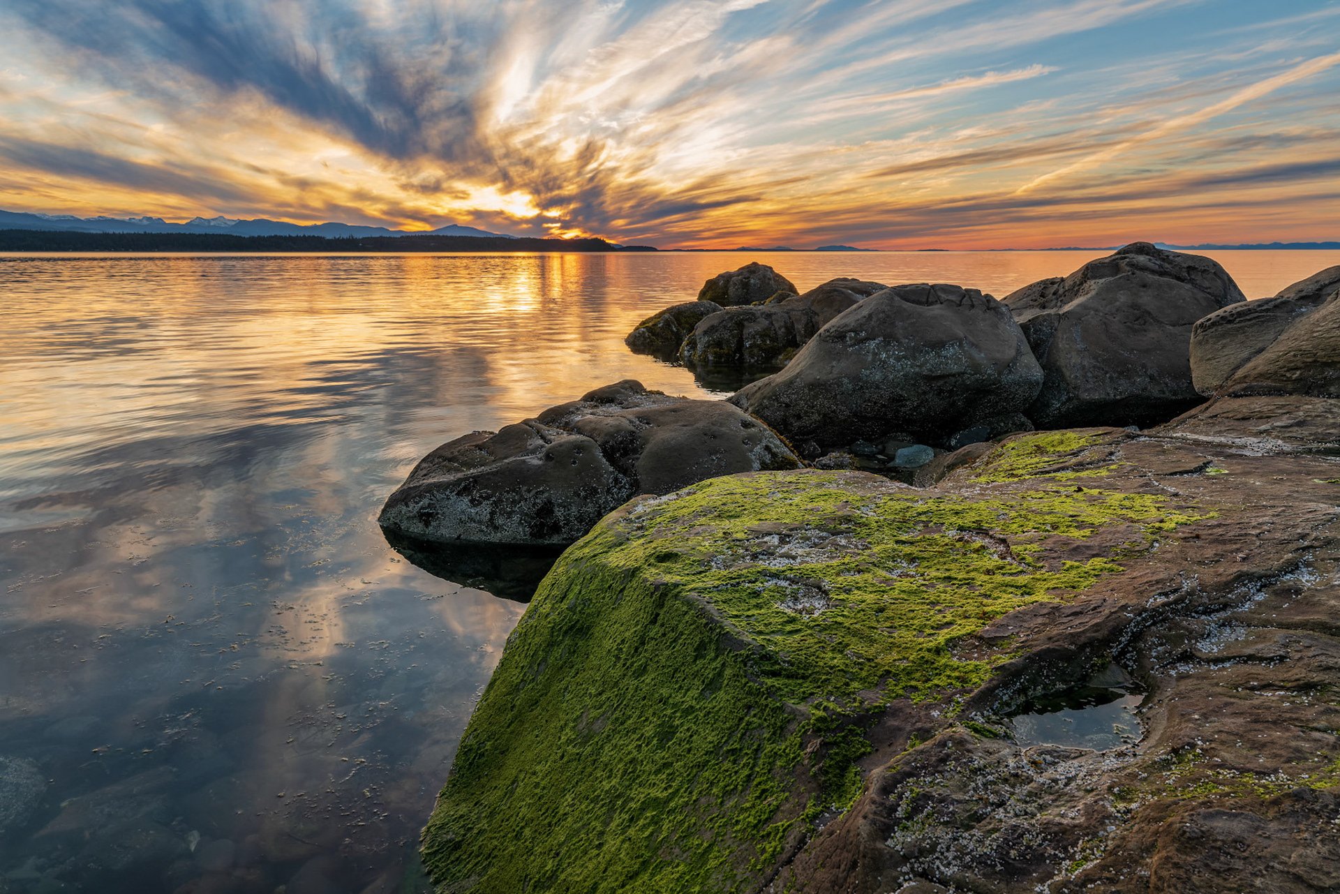 Rocks Out to Phipps Point Sunset