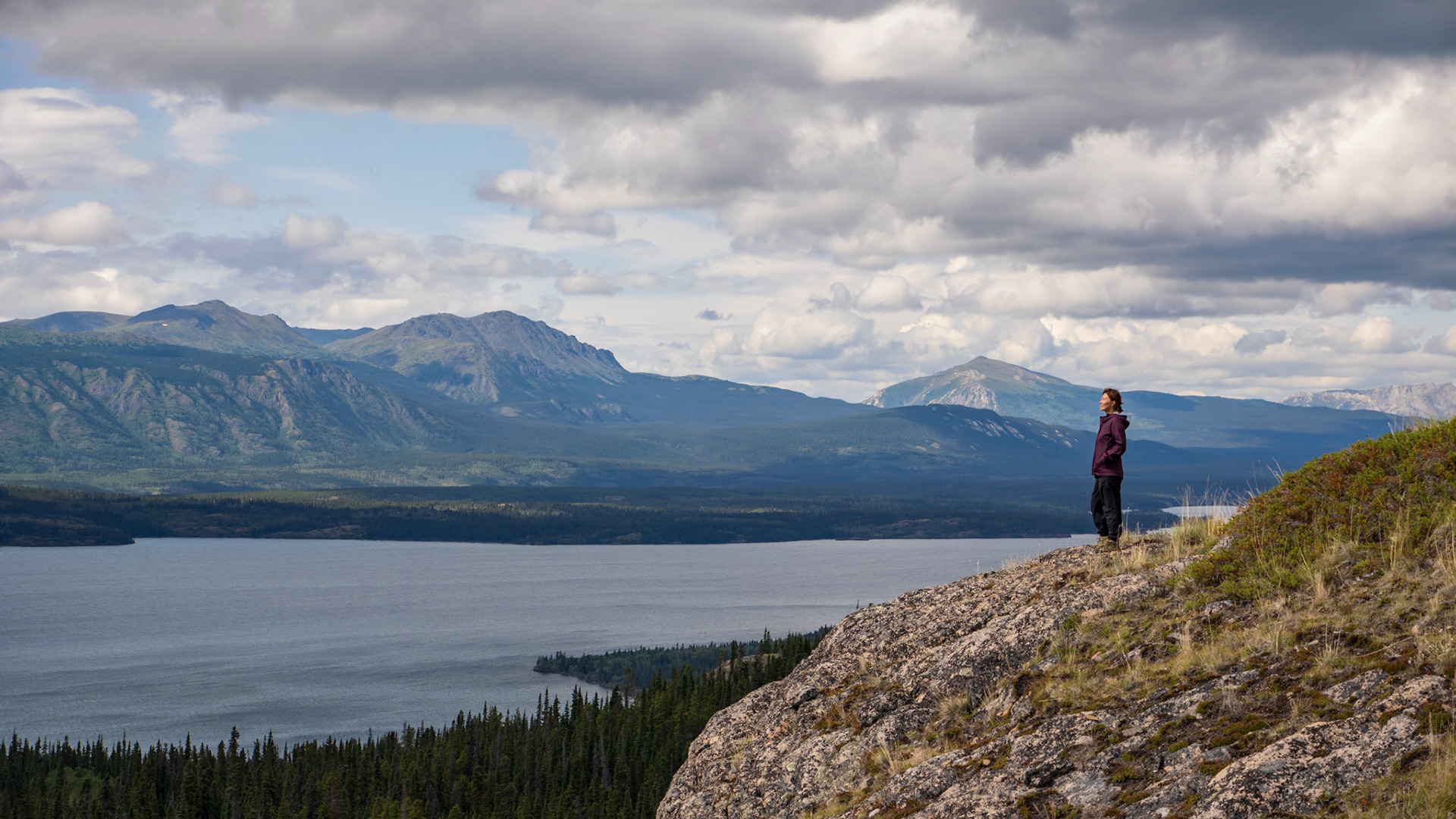 The Como Bluff viewpoint near Atlin, British Columbia, Canada.