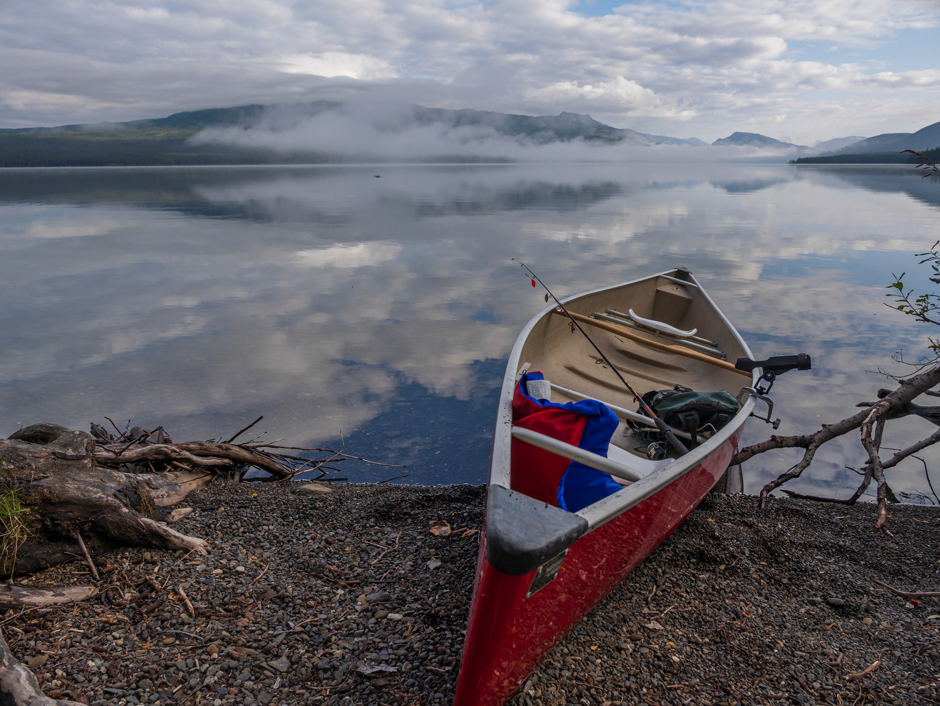 Great morning for a canoe ride.