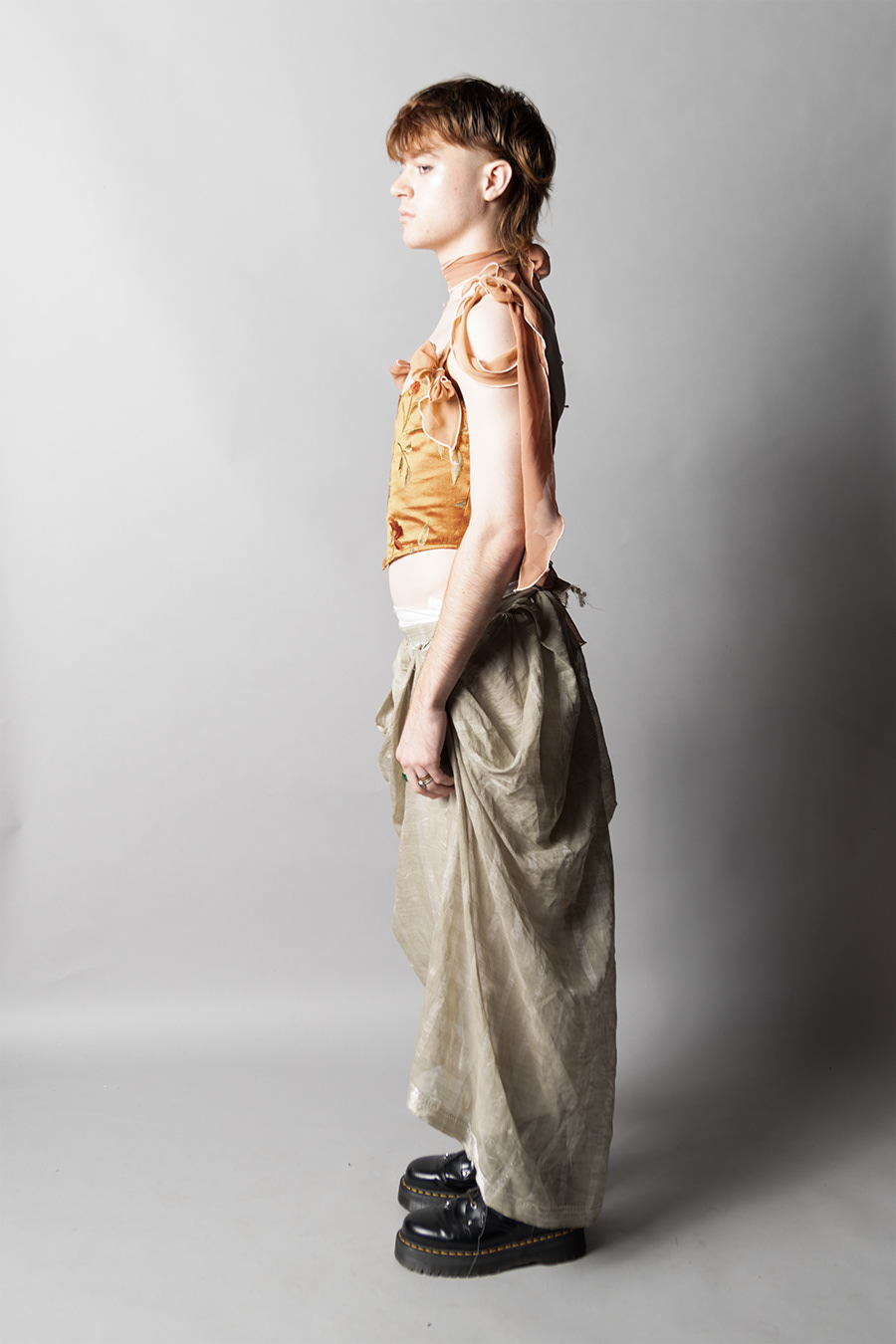 "Ever After" Corset and Skirt, Recycled Materials Fall 2023