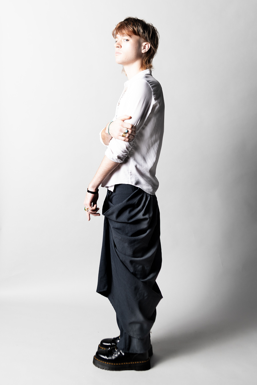 Pleated Kilt Pants, Fall 2023