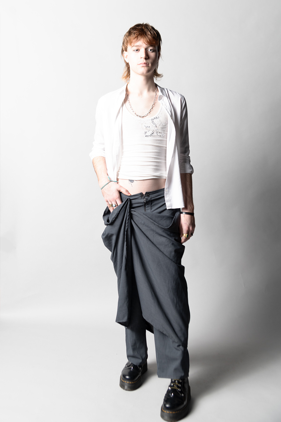 Pleated Kilt Pants, Fall 2023
