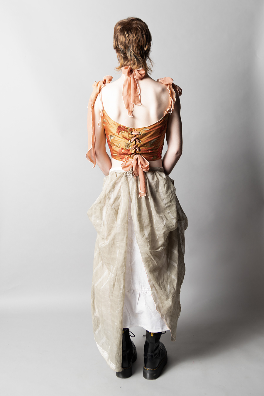 "Ever After" Corset and Skirt, Recycled Materials Fall 2023