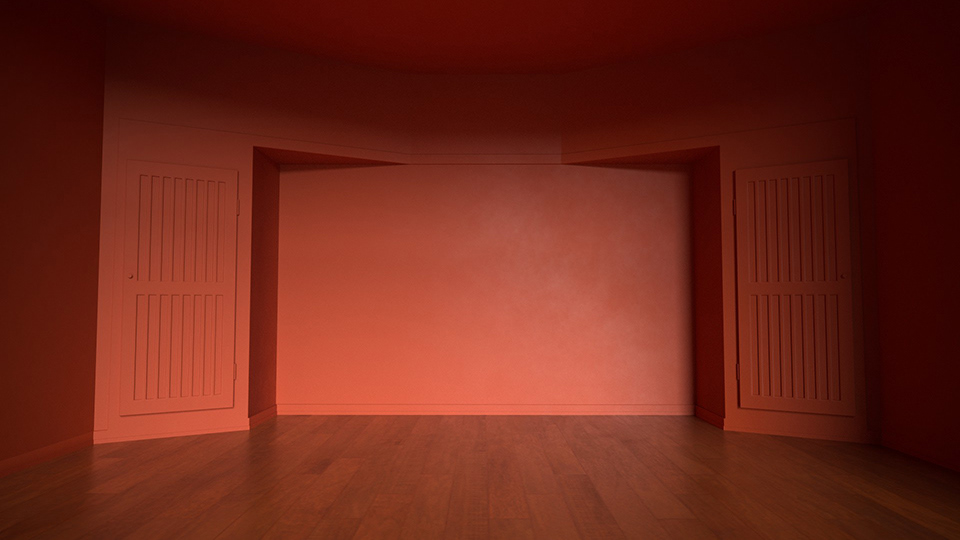 modeled set wall details lighting test