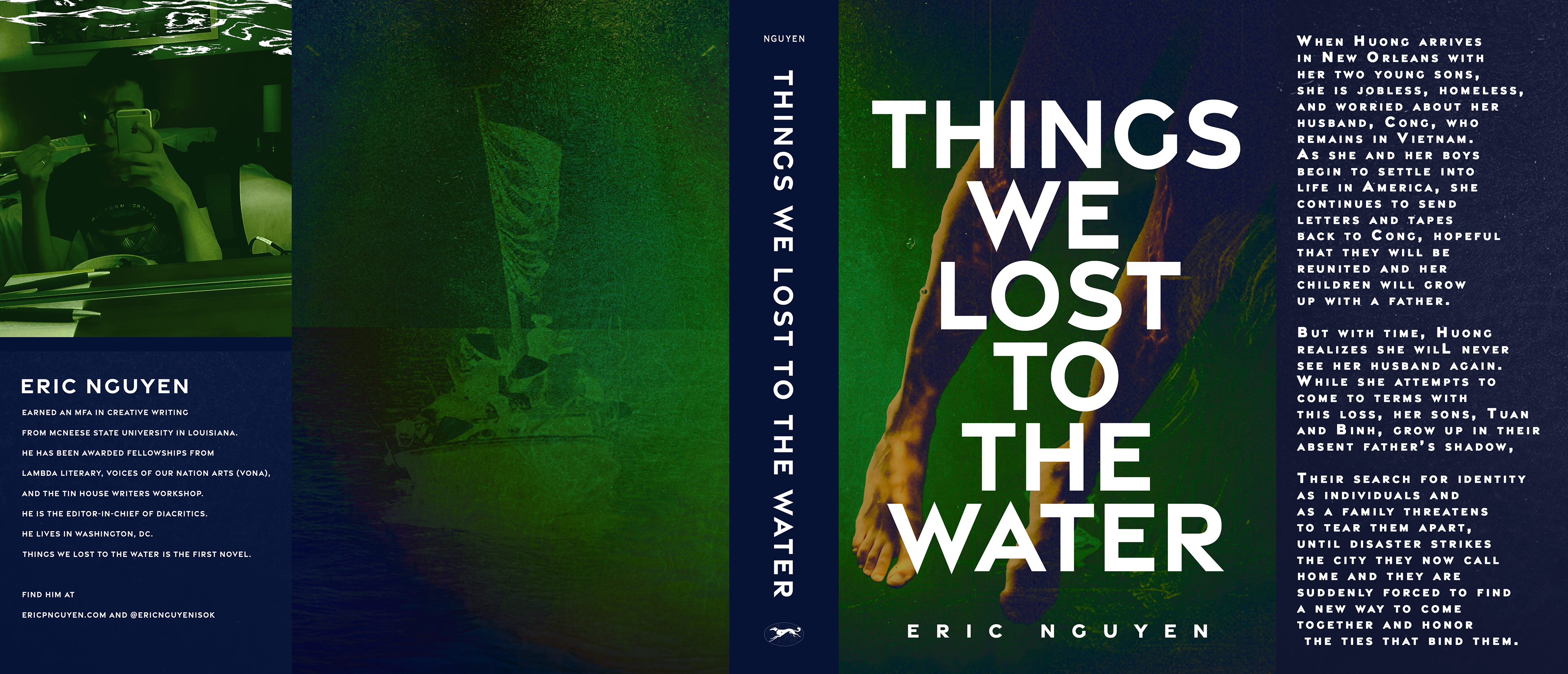 Cover and jacket design concepts for 'Things We Lost To The Water' by Eric Nguyen